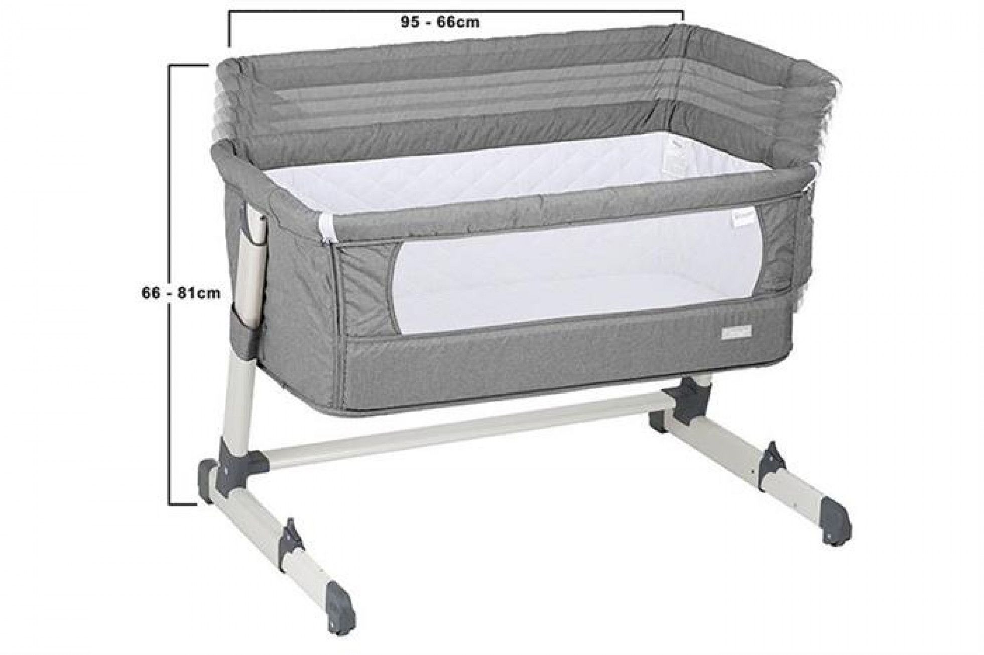 Patut co-sleeper 2 in 1 Together Grey - BabyGo 8