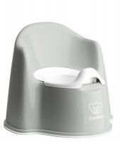 Olita cu protectie spate Potty Chair Grey / White - BabyBjorn