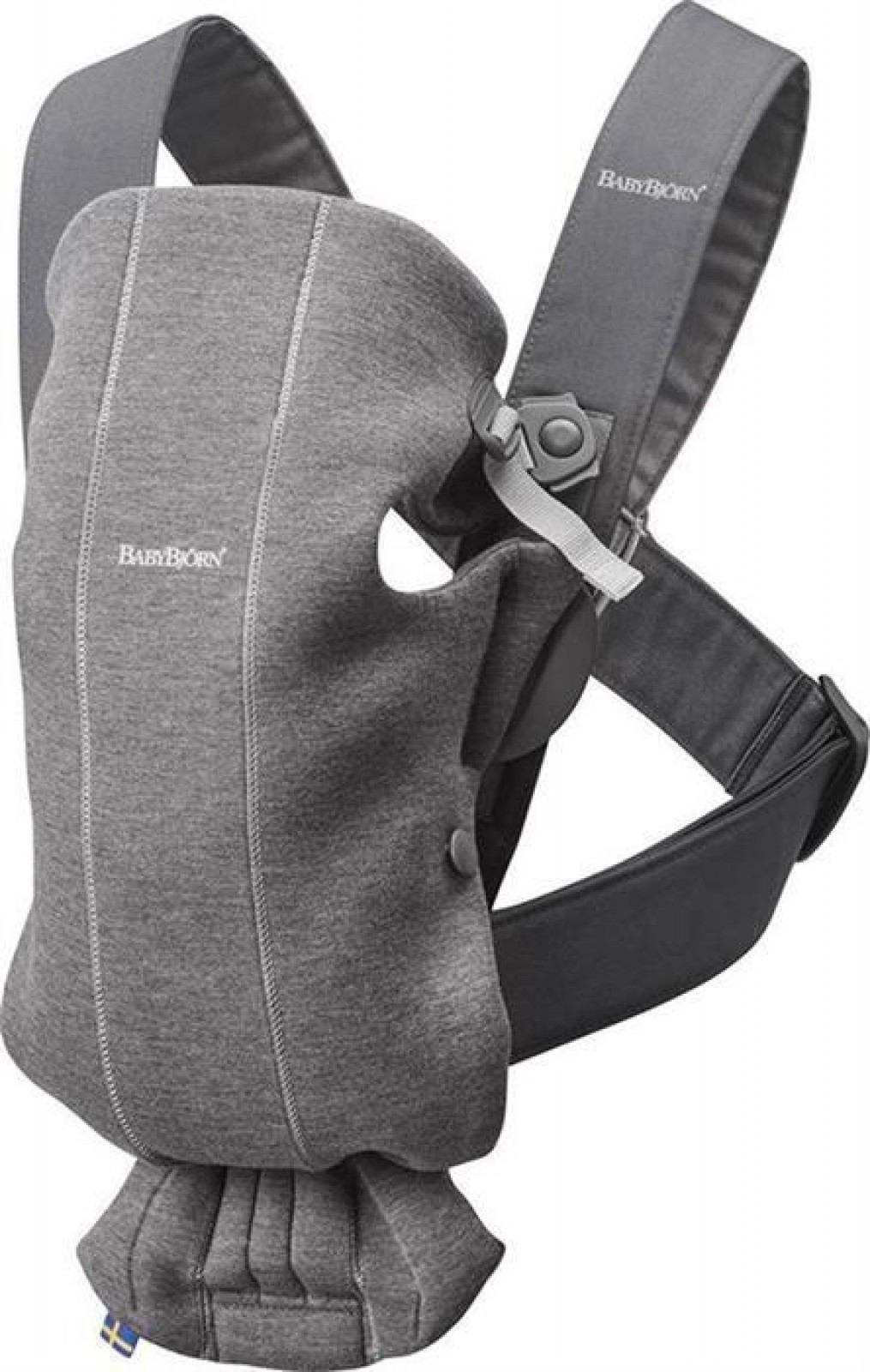 Marsupiu anatomic Mini Dark Grey 3D Jersey - BabyBjorn 1