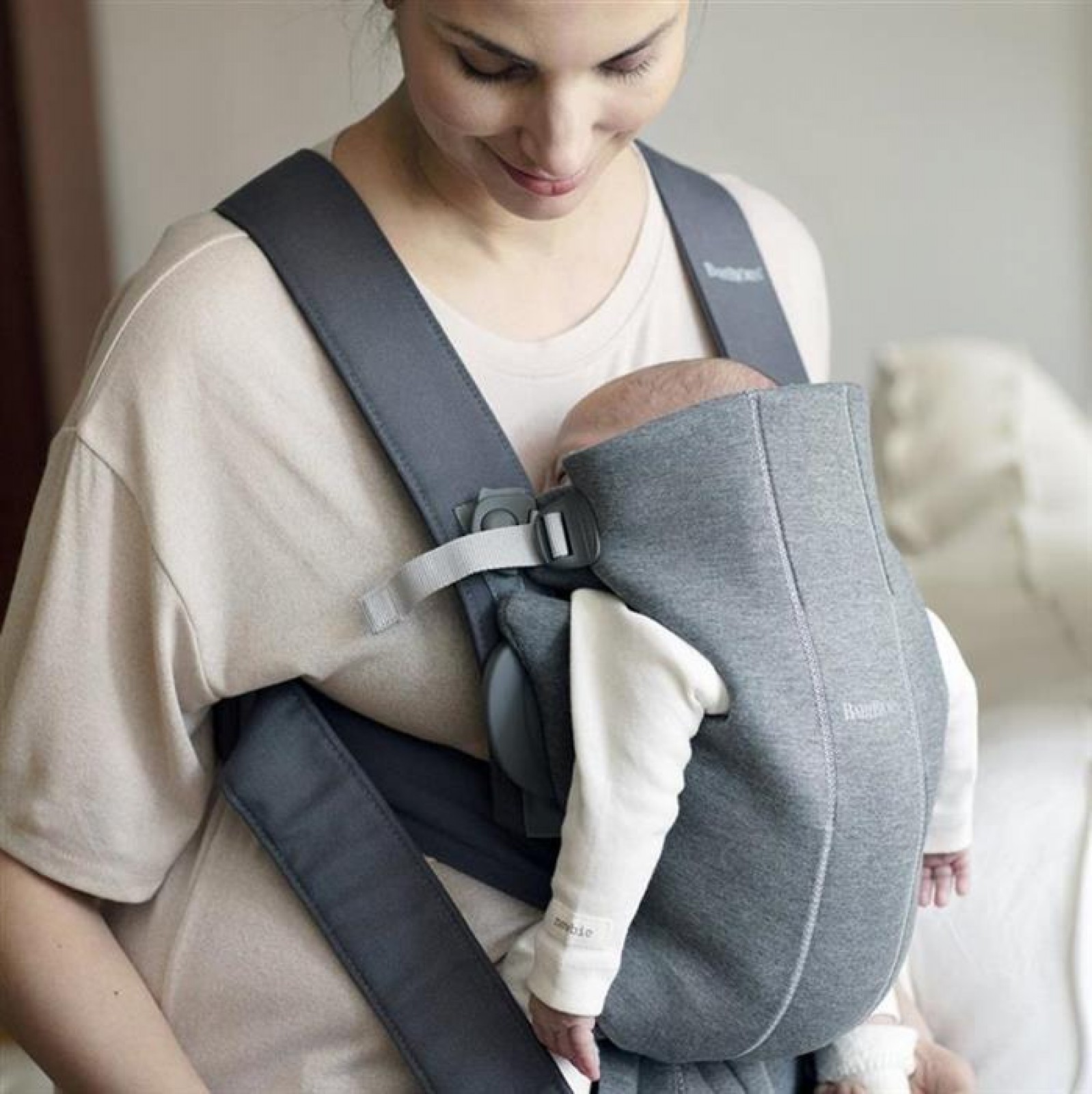 Marsupiu anatomic Mini Dark Grey 3D Jersey - BabyBjorn 9