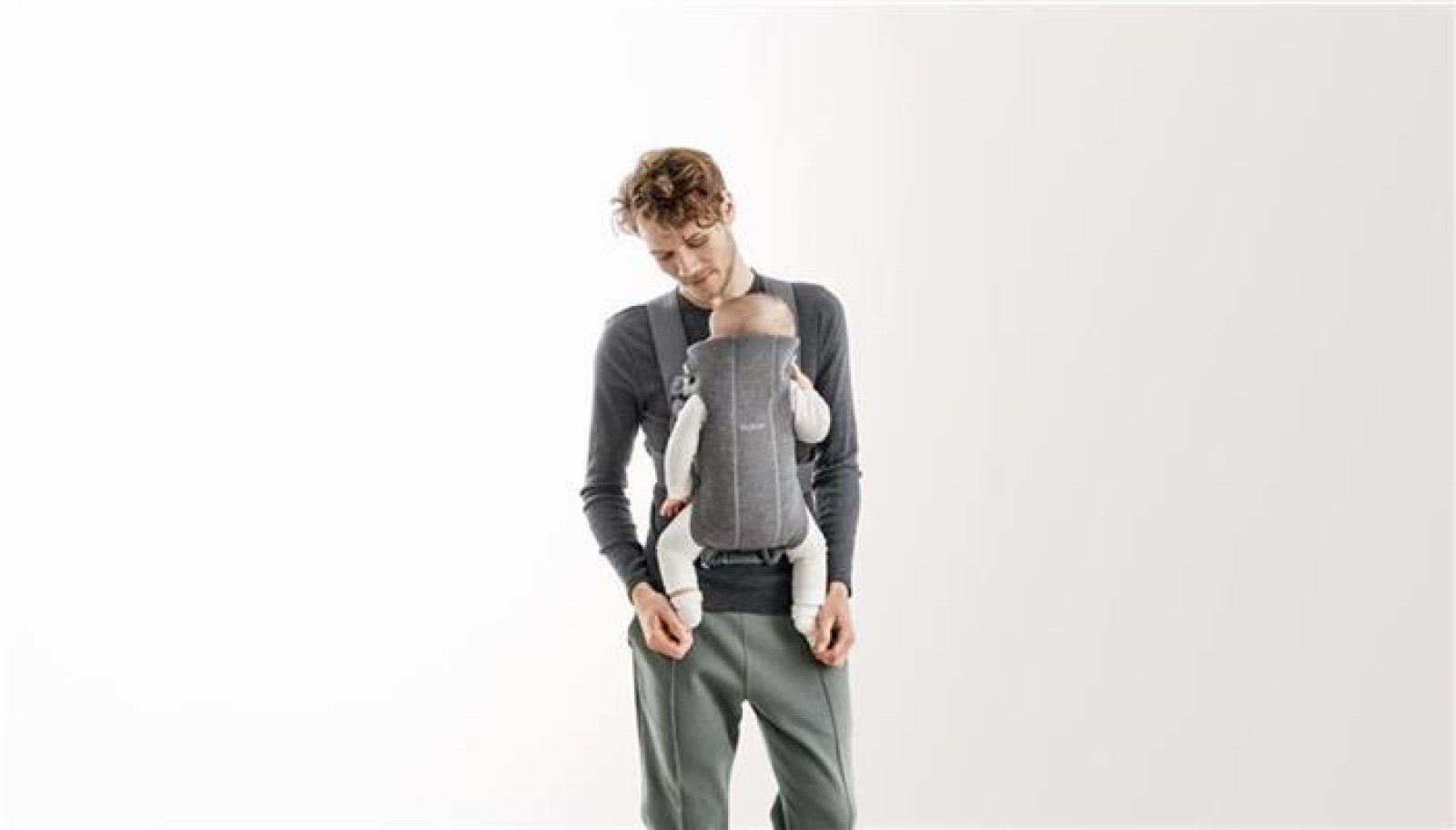 Marsupiu anatomic Mini Dark Grey 3D Jersey - BabyBjorn 14