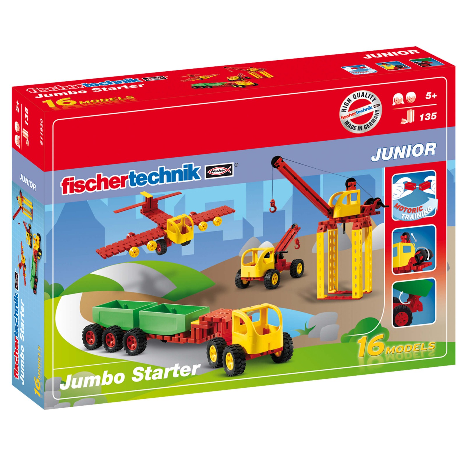 Set de constructie JUNIOR Jumbo Starter cu 16 modele - Fischertechnik 1