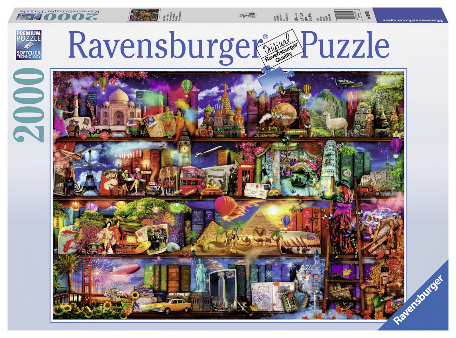 Puzzle Biblioteca Travel 2000 piese - Ravensburger 1