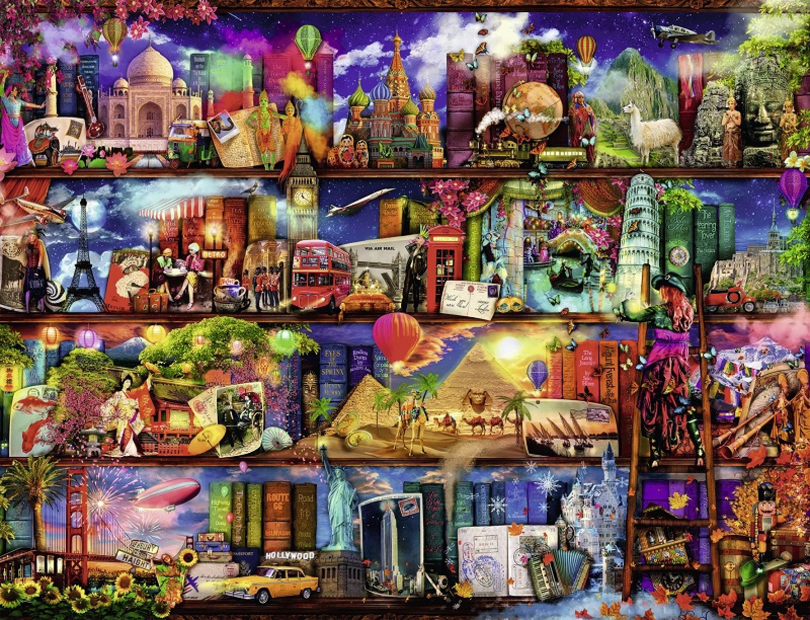 Puzzle Biblioteca Travel 2000 piese - Ravensburger 2