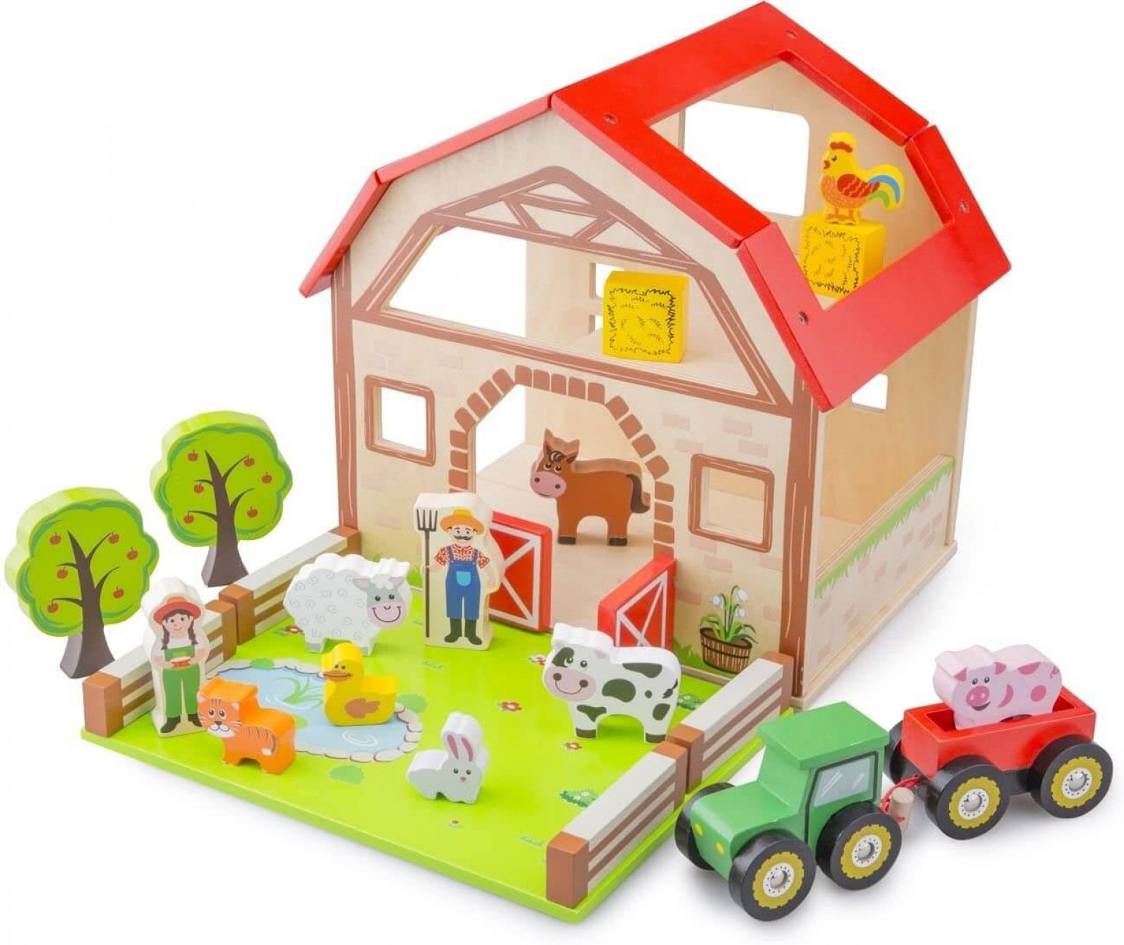 Set Ferma Animalelor din lemn - New Classic Toys 1