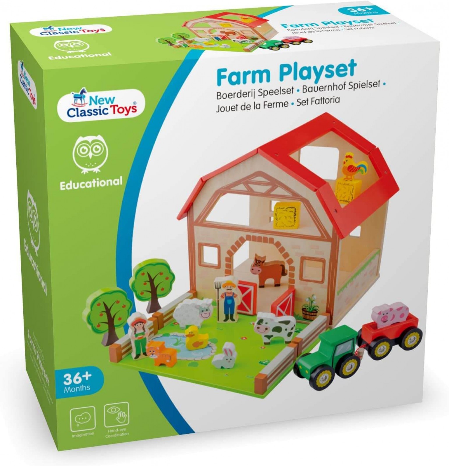 Set Ferma Animalelor din lemn - New Classic Toys 4