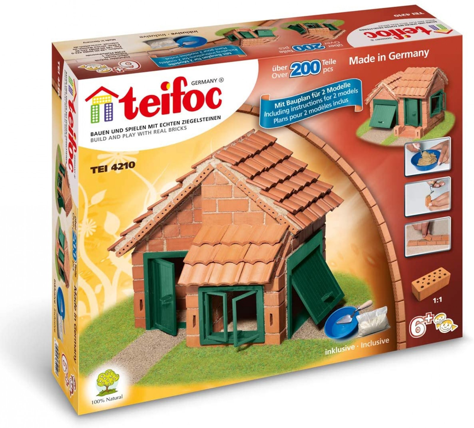 Set de constructie din caramida Casa cu tigla - Teifoc 1