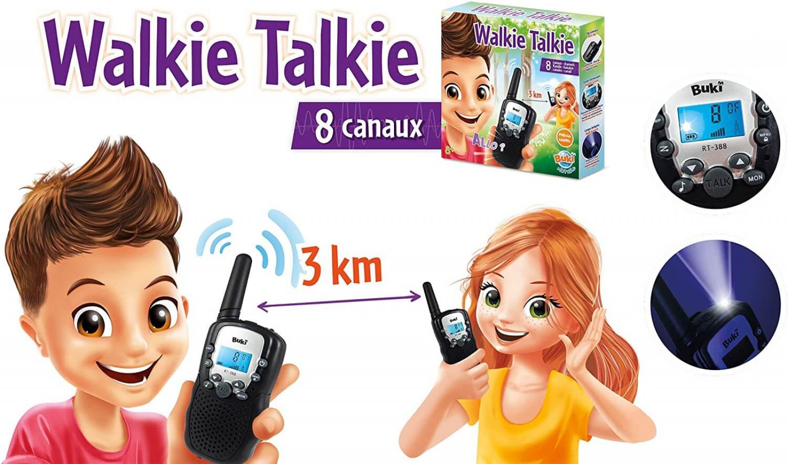 Walkie Talkie raza 3 km - BUKI France 2