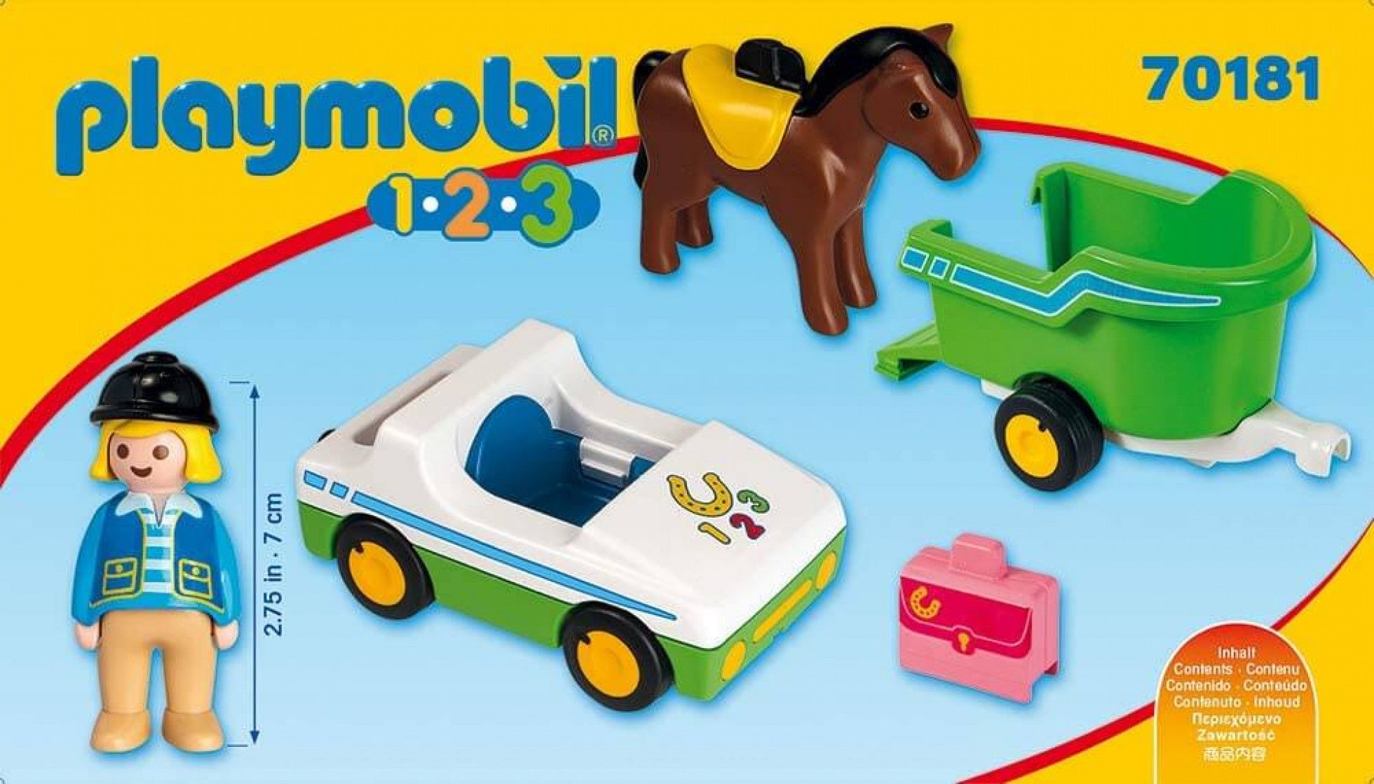 1.2.3 Masina cu Remorca si Calut - Playmobil 3