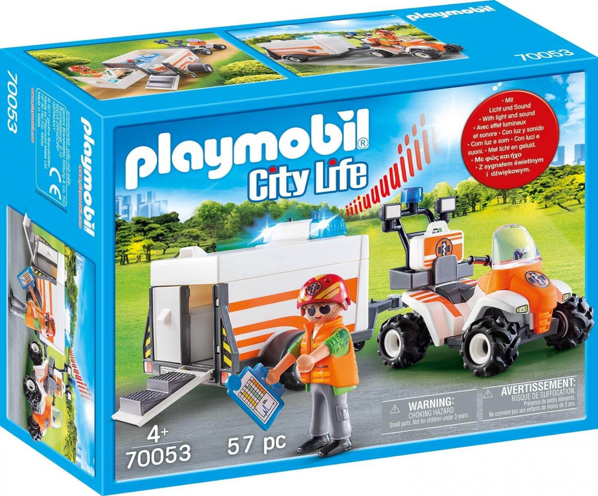 Medic cu ATV si Remorca - Playmobil 1