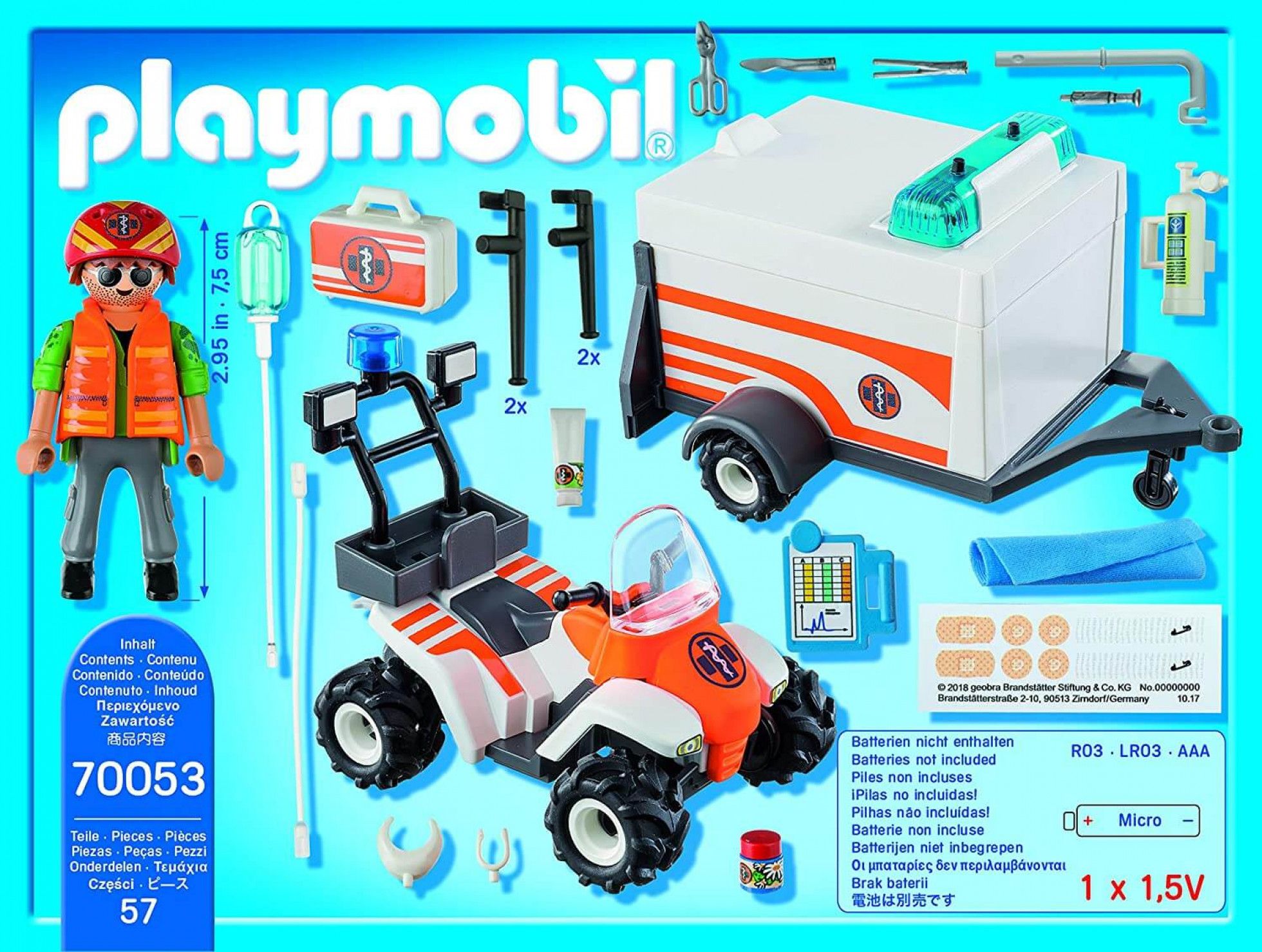 Medic cu ATV si Remorca - Playmobil 6