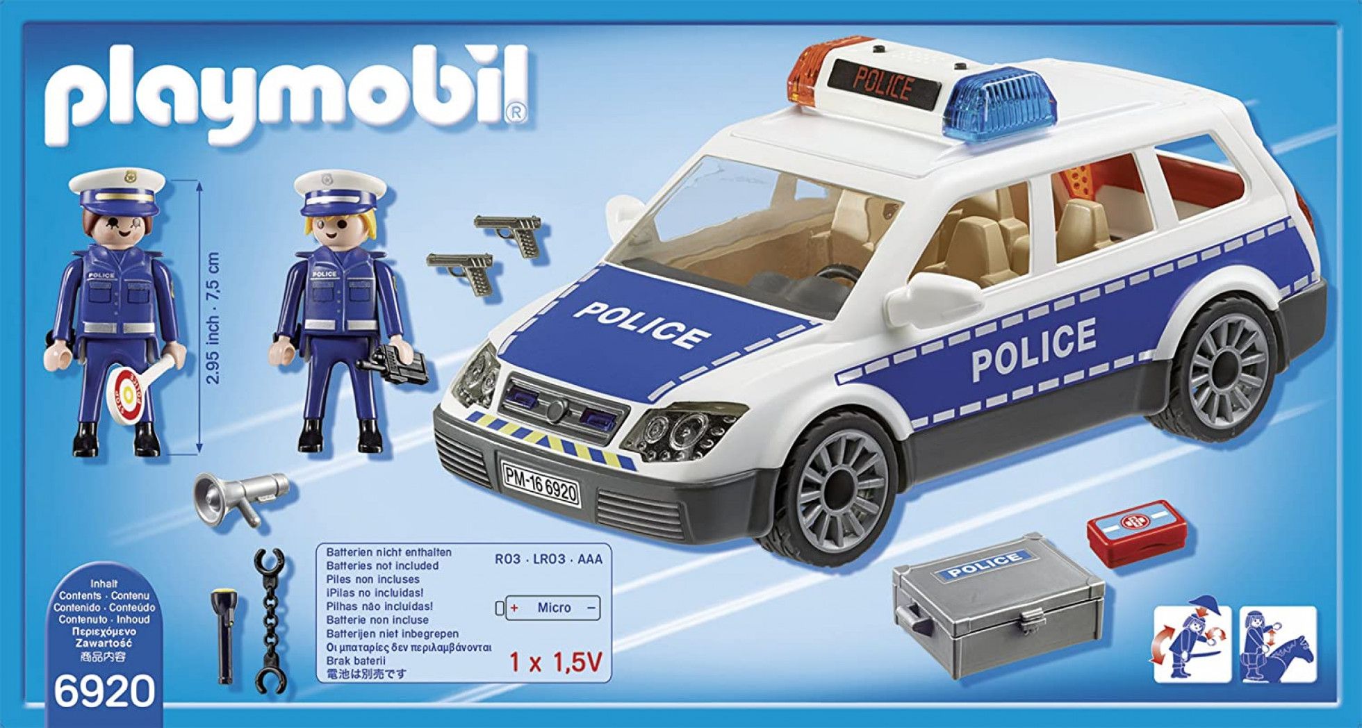 Masina de Politie cu Lumina si Sunete - Playmobil 6