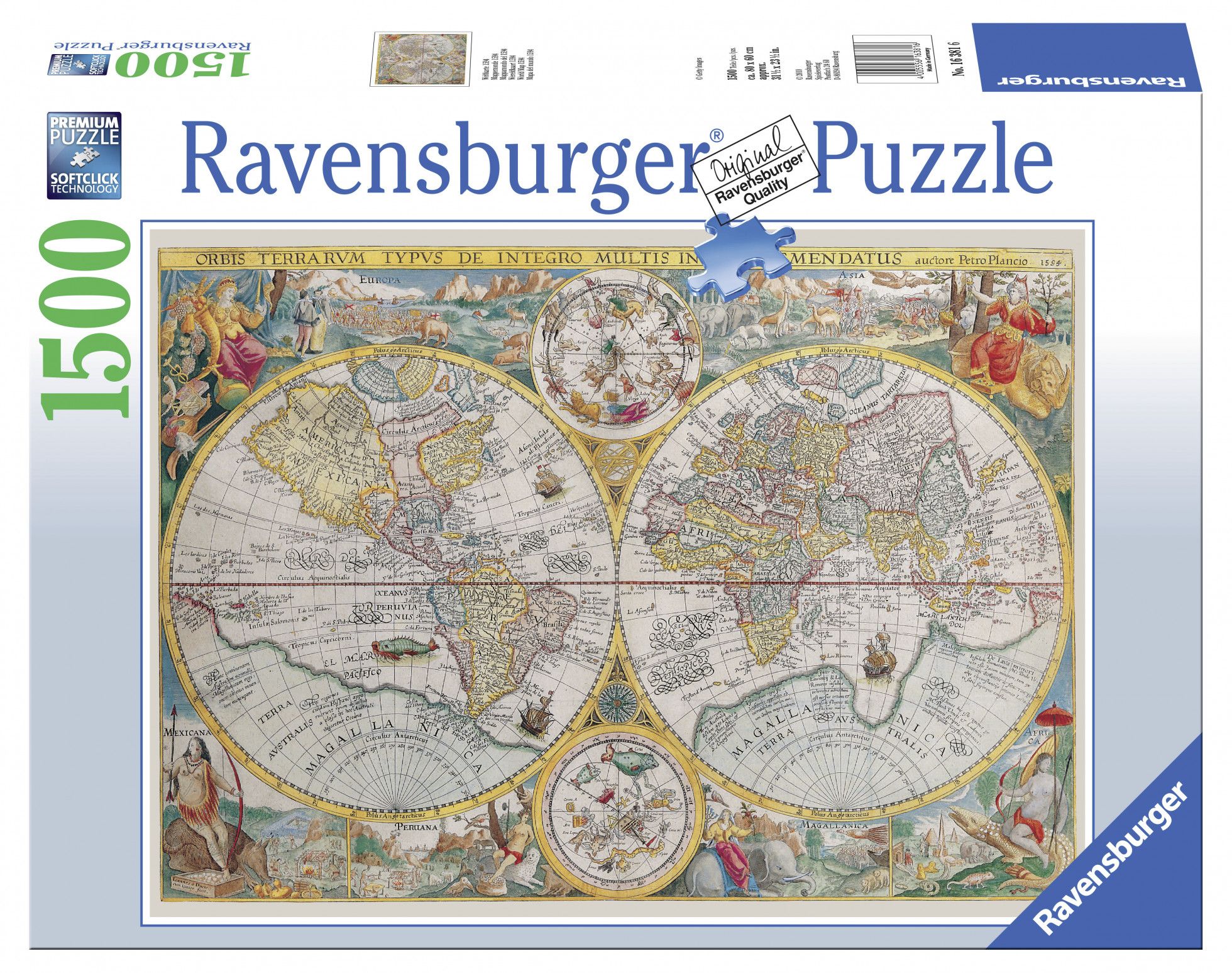 Puzzle Harta Istorica 1500 piese - Ravensburger 1