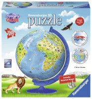 Puzzle 3D Globul Lumii pentru Copii cu 180 piese - Ravensburger