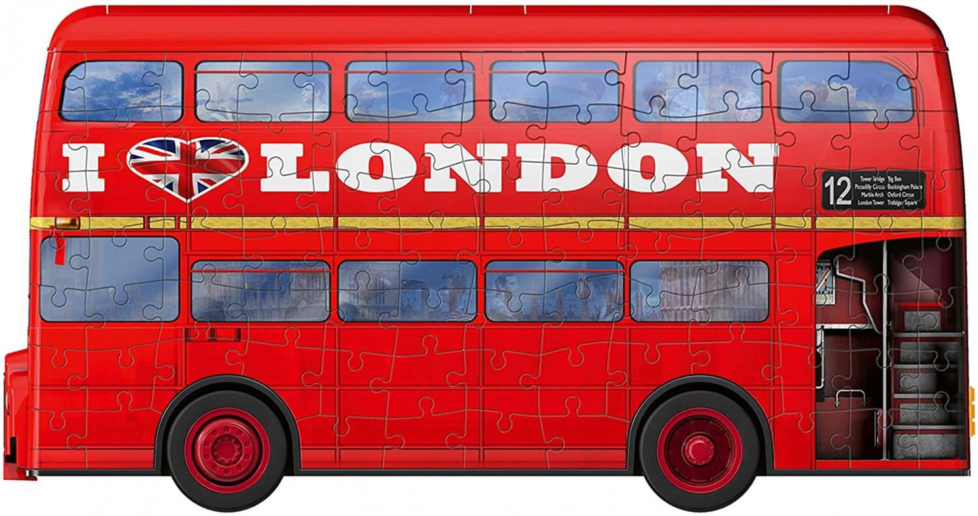 Puzzle 3D Autobuz Londra cu 216 piese - Ravensburger 5