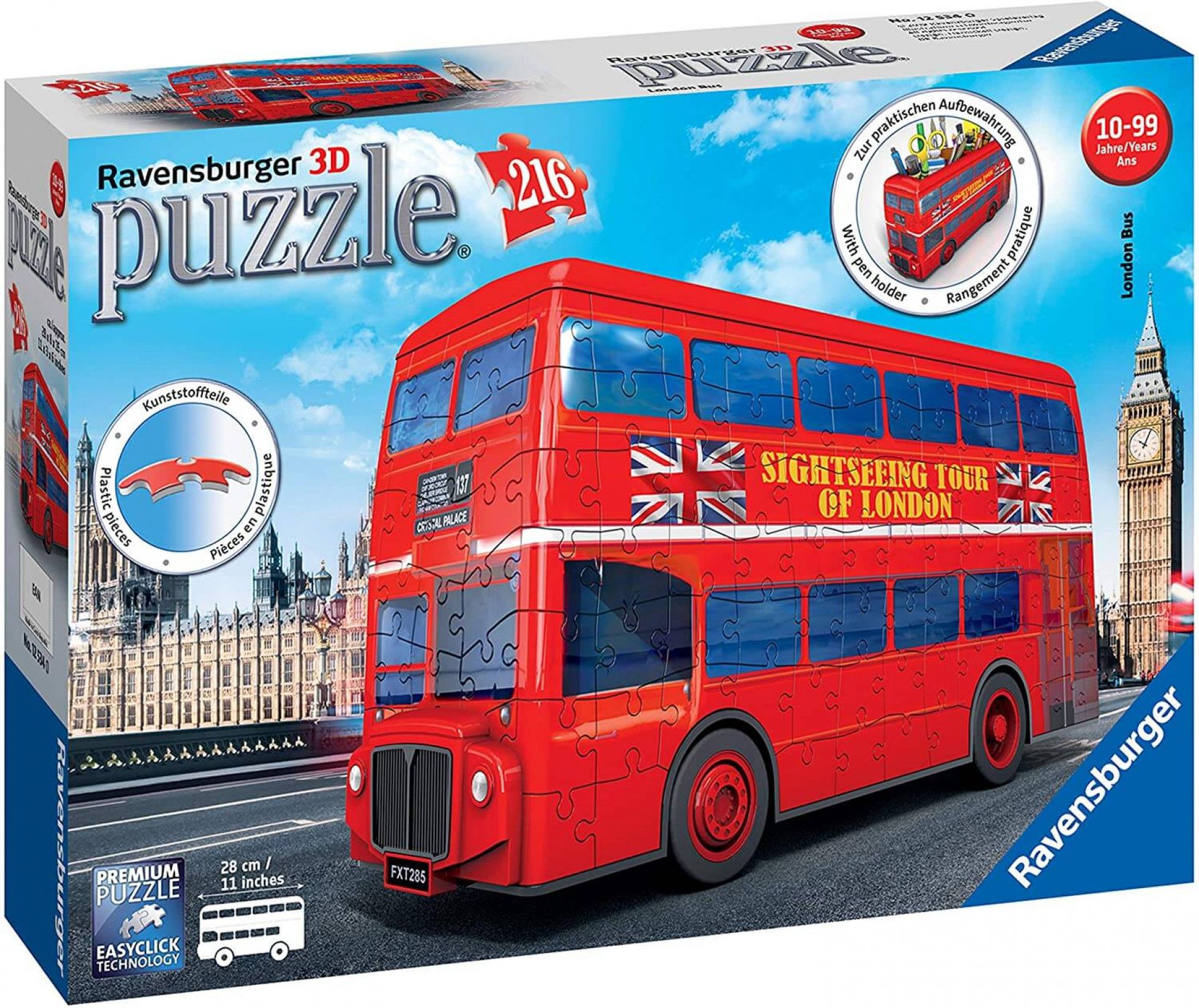 Puzzle 3D Autobuz Londra cu 216 piese - Ravensburger 8