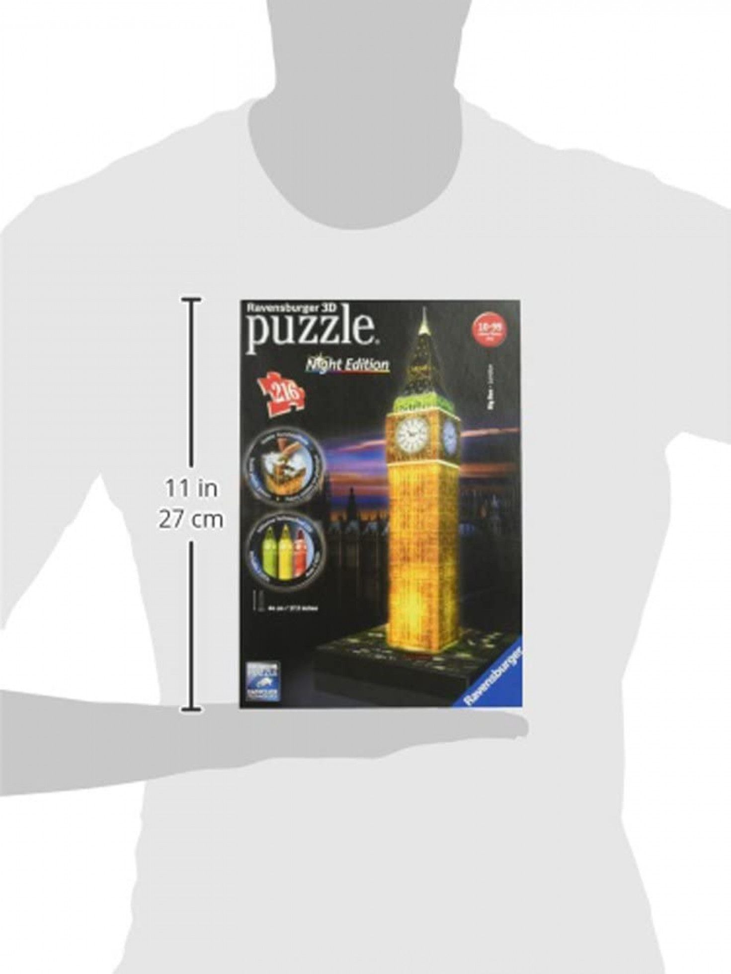 Puzzle Luminos 3D Big Ben cu 216 piese - Ravensburger 5