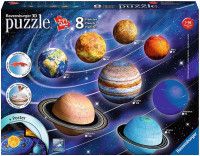 Puzzle 3D Sistemul Solar cu 522 piese - Ravensburger