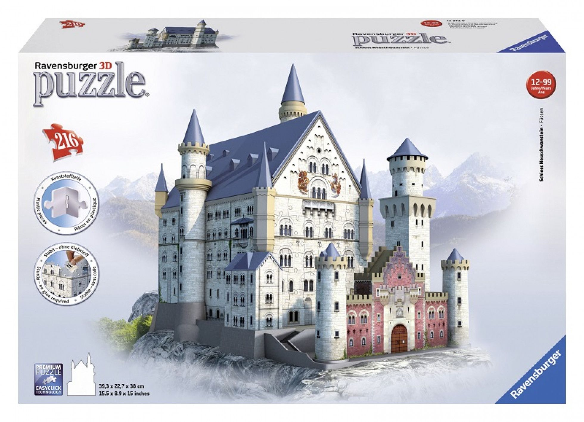 Puzzle 3D Castelul Neuschwanstein cu 216 piese - Ravensburger 1