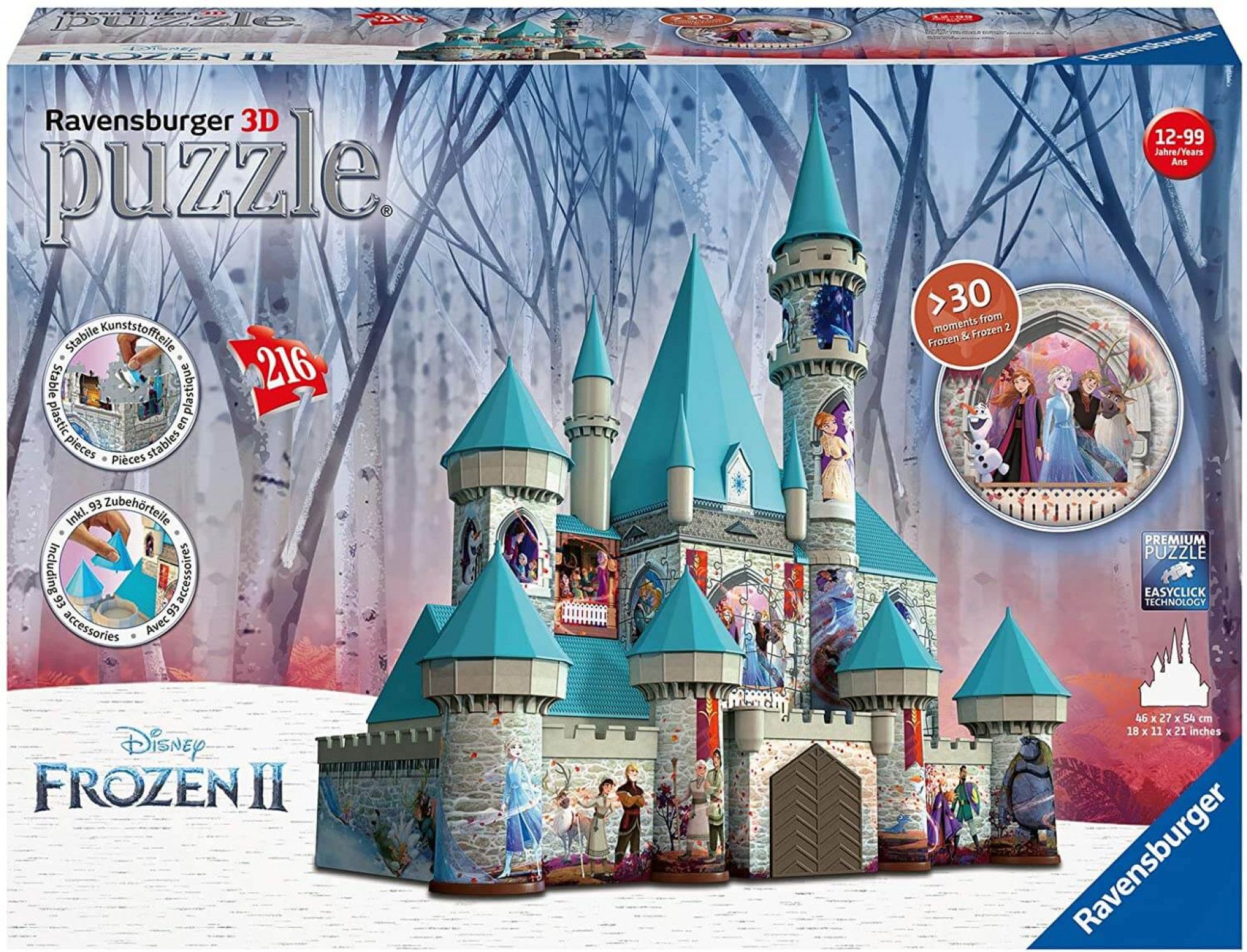 Puzzle 3D Castel Frozen II cu 216 piese - Ravensburger 1