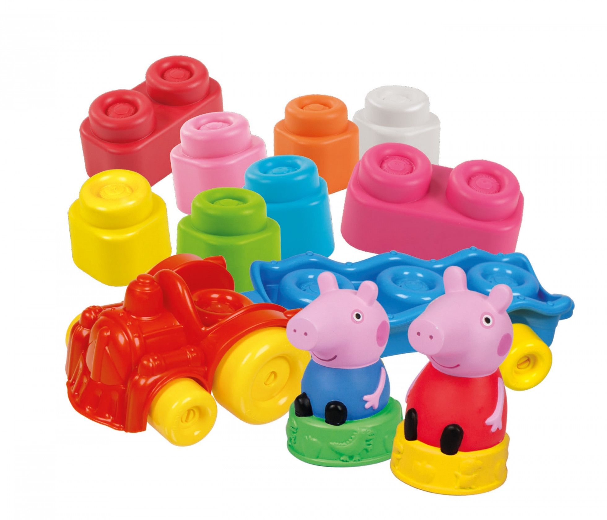 Tren cu figurine Peppa Pig si cuburi Clemmy - Clementoni 2