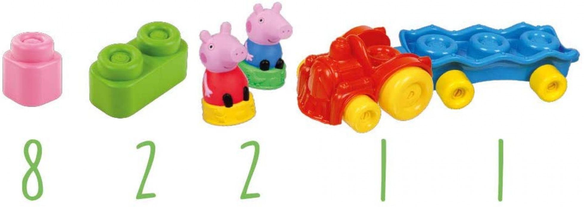 Tren cu figurine Peppa Pig si cuburi Clemmy - Clementoni 3