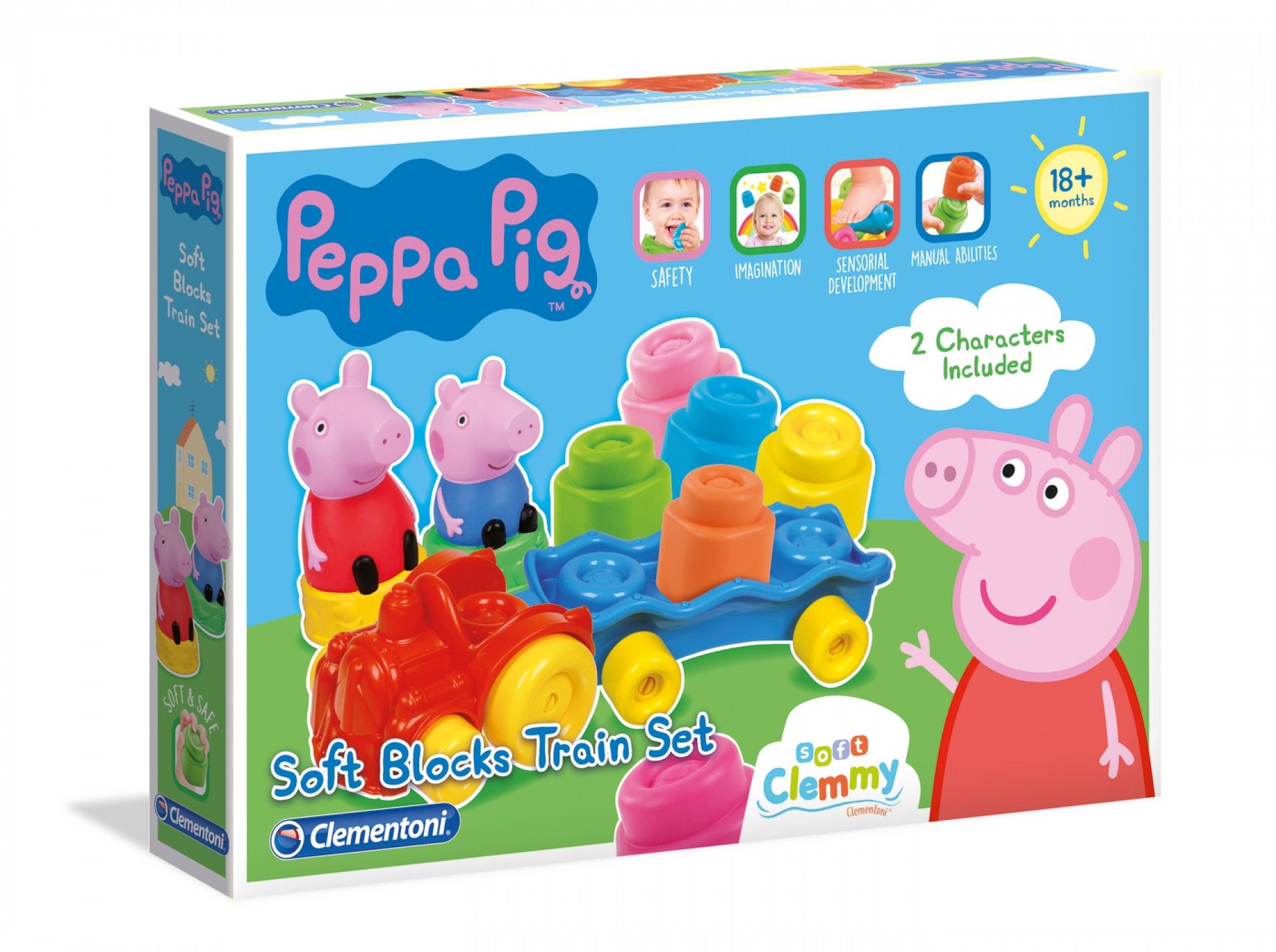 Tren cu figurine Peppa Pig si cuburi Clemmy - Clementoni 5