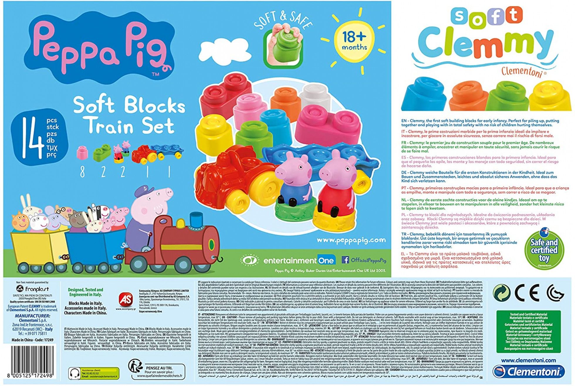 Tren cu figurine Peppa Pig si cuburi Clemmy - Clementoni 6