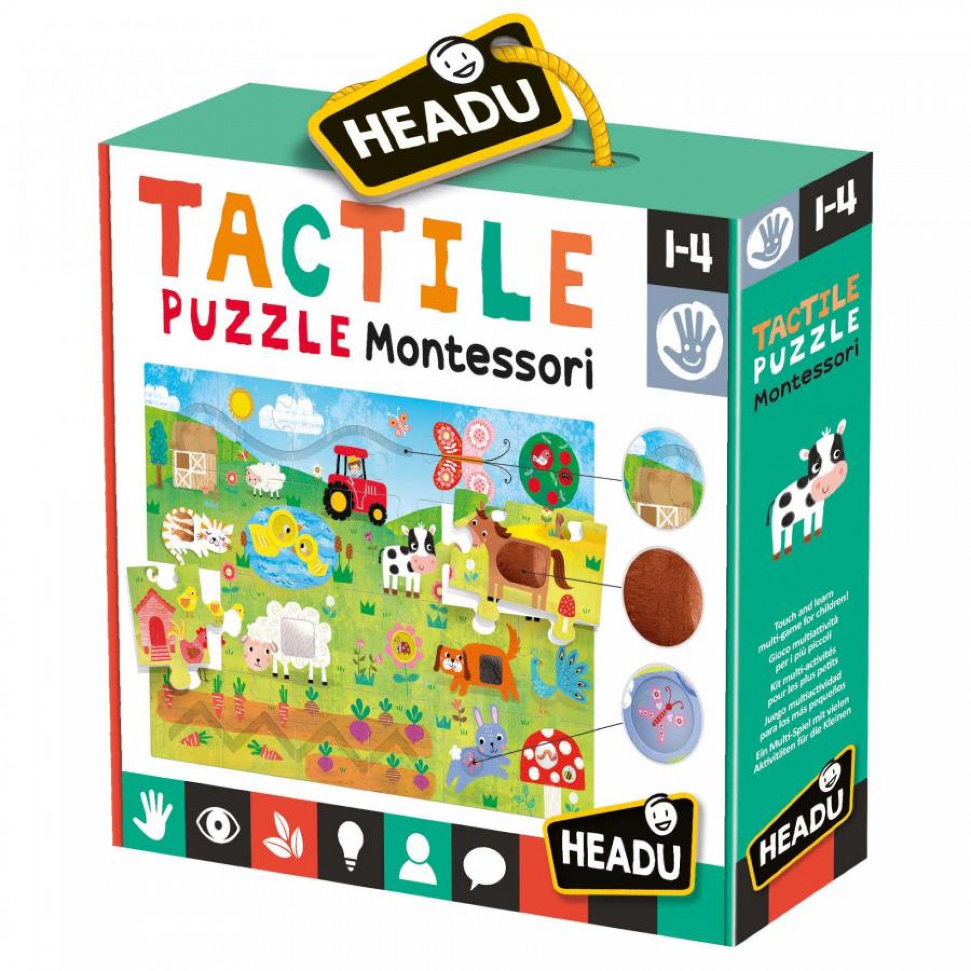 Puzzle Montessori Tactil - Headu 1