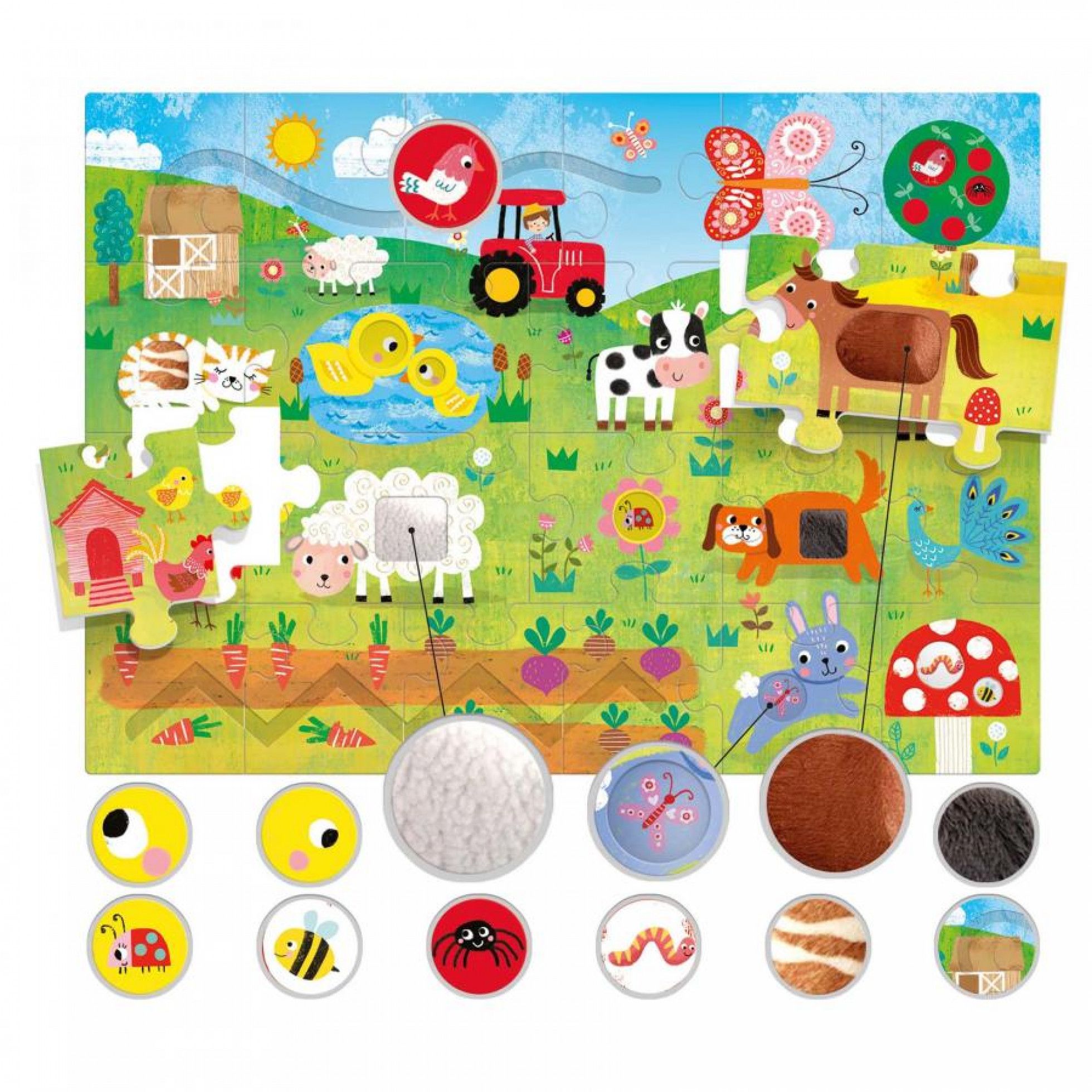 Puzzle Montessori Tactil - Headu 2