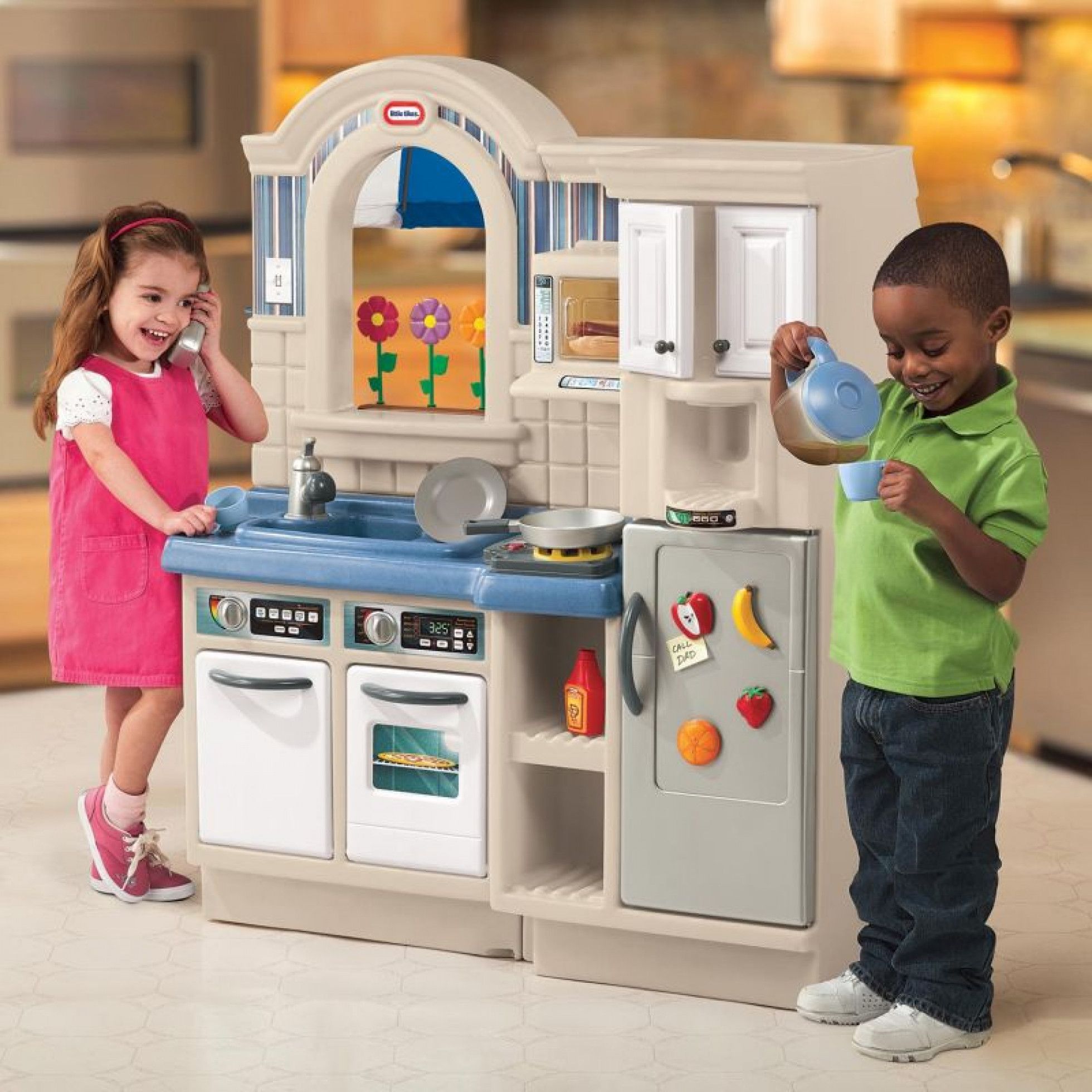 Bucatarie pentru copiii cu gratar Cook ‘n Grill - Little Tikes 4