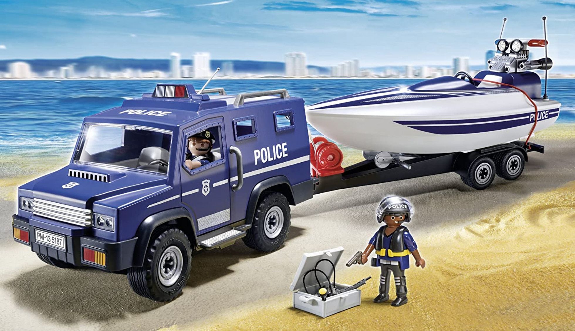 Camion de politie cu barca - Playmobil 2