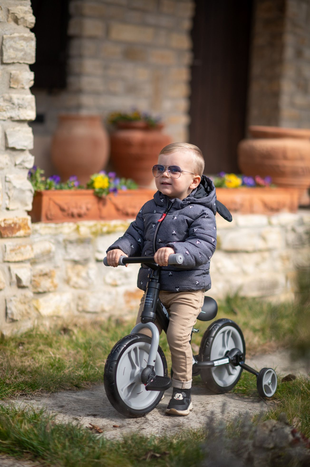 Bicicleta Energy cu pedale si roti ajutatoare Red - Lorelli Junior 7