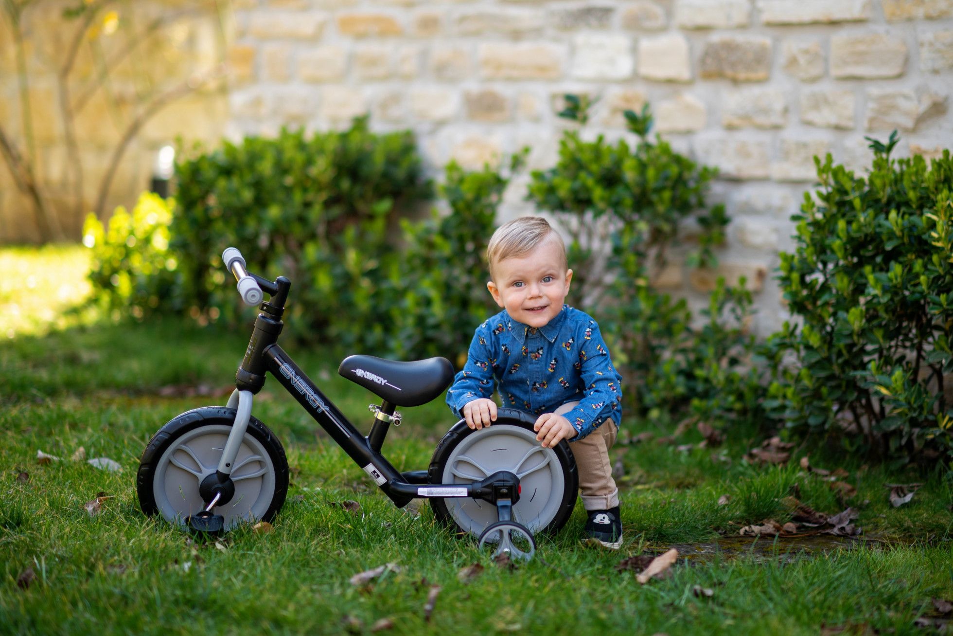 Bicicleta Energy cu pedale si roti ajutatoare Red - Lorelli Junior 10