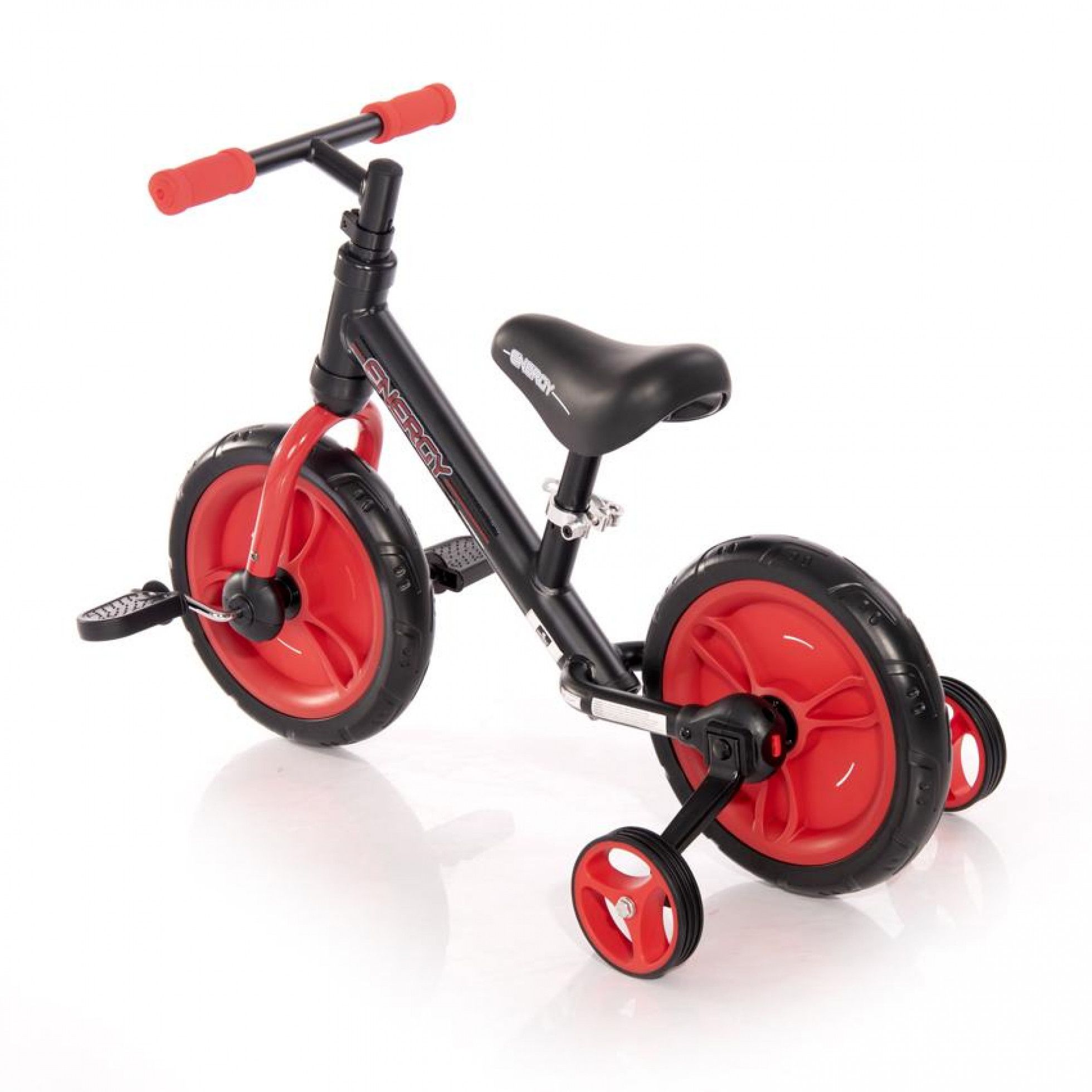 Bicicleta Energy cu pedale si roti ajutatoare Red - Lorelli Junior 5