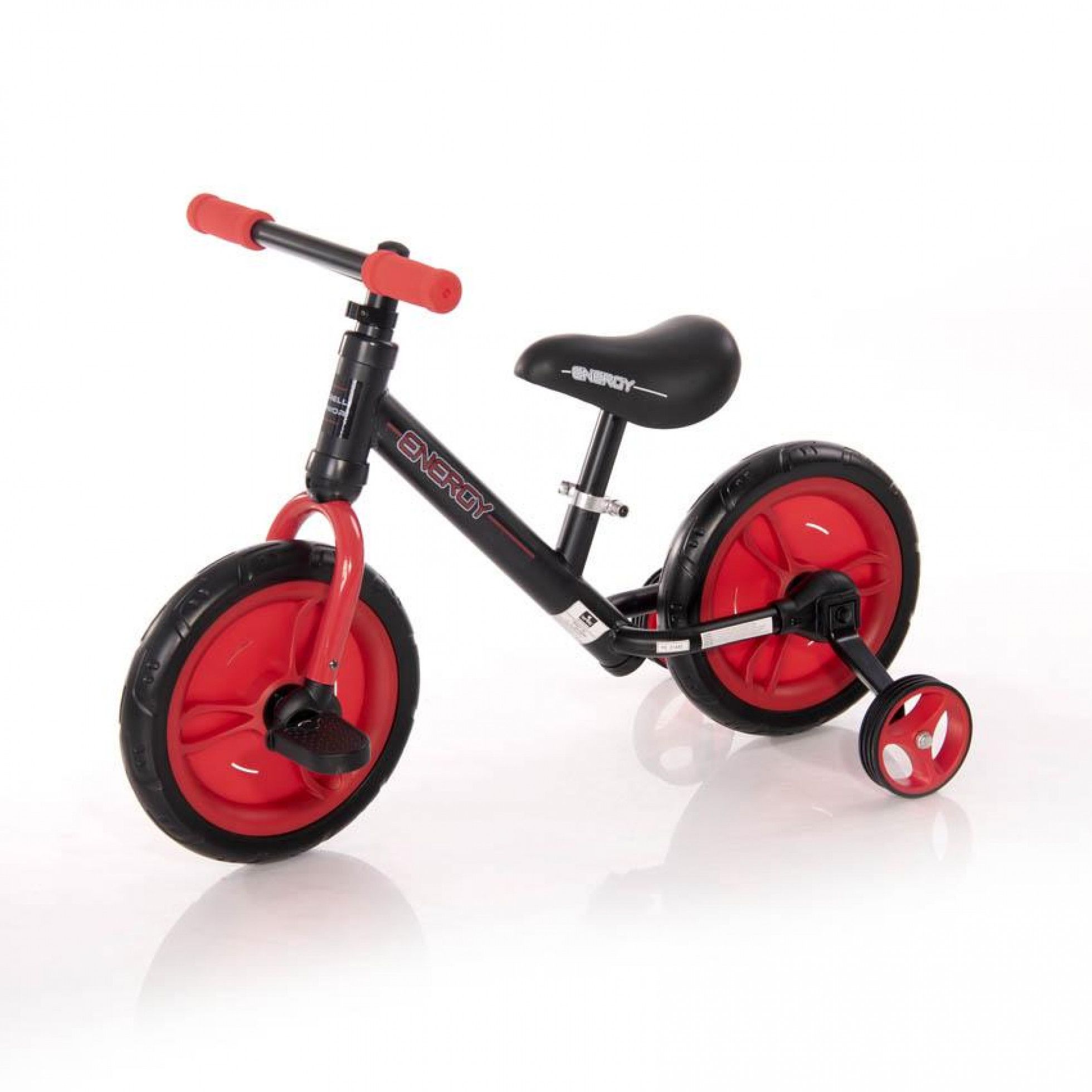 Bicicleta Energy cu pedale si roti ajutatoare Red - Lorelli Junior 6