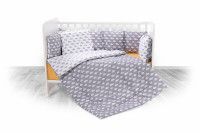 Set lenjerie de pat Lily 7 piese Grey Clouds - Lorelli