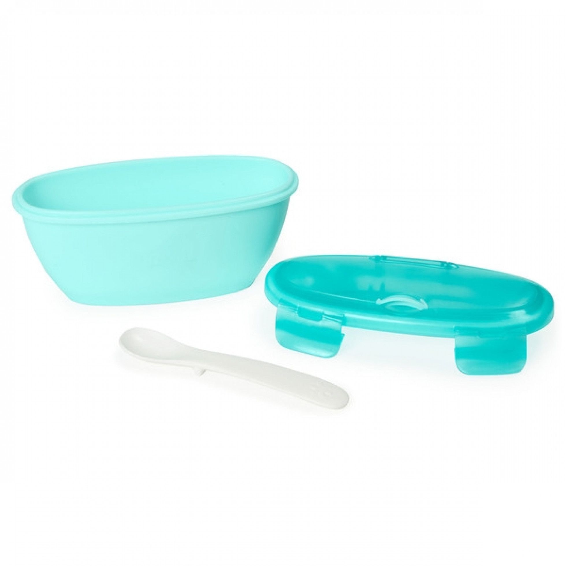 Set de calatorie pentru hranire (bol + lingurita) Easy Serve turcoaz - Skip Hop 2