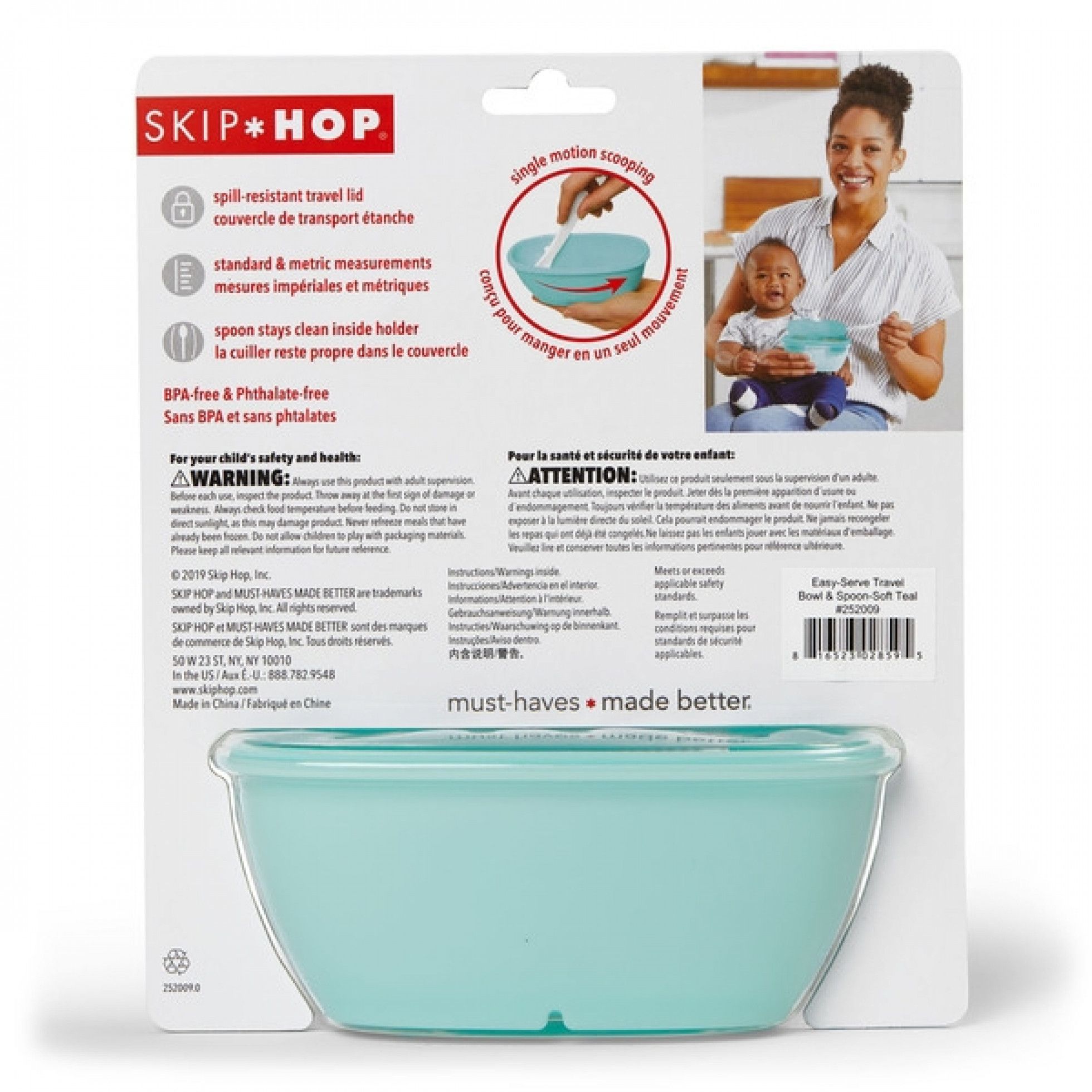 Set de calatorie pentru hranire (bol + lingurita) Easy Serve turcoaz - Skip Hop 12