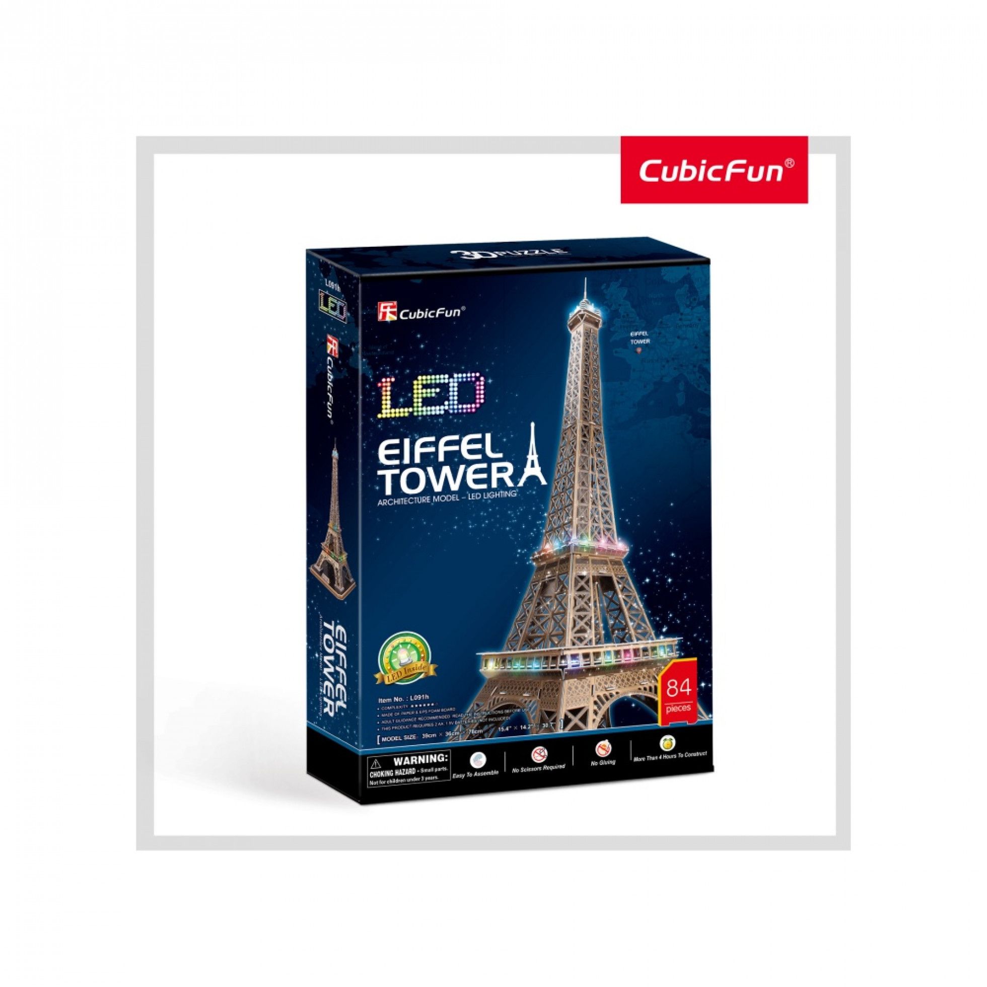 Puzzle 3D LED Turnul Eiffel - CubicFun 1