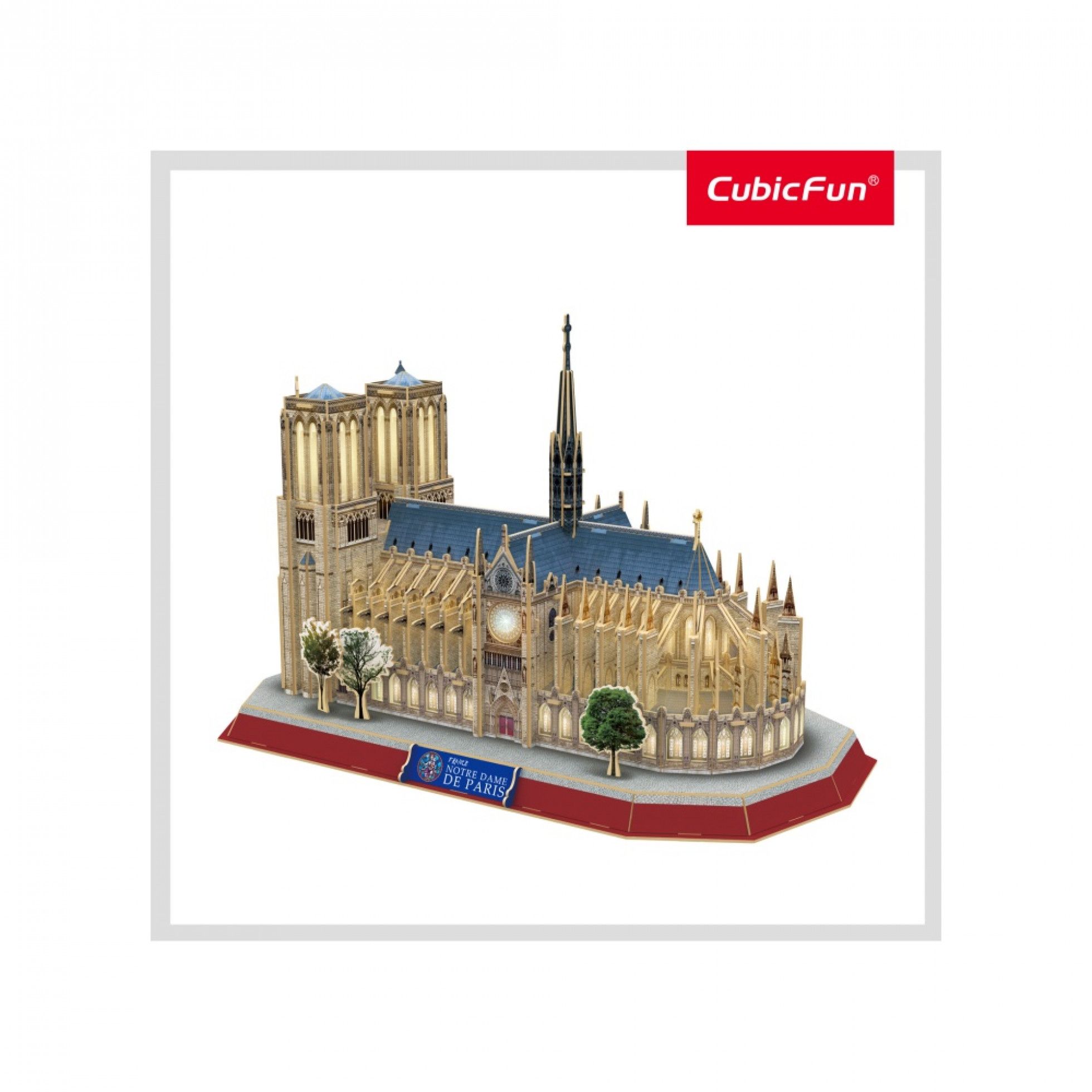 Puzzle 3D LED Note Dame 149 piese - CubicFun 7