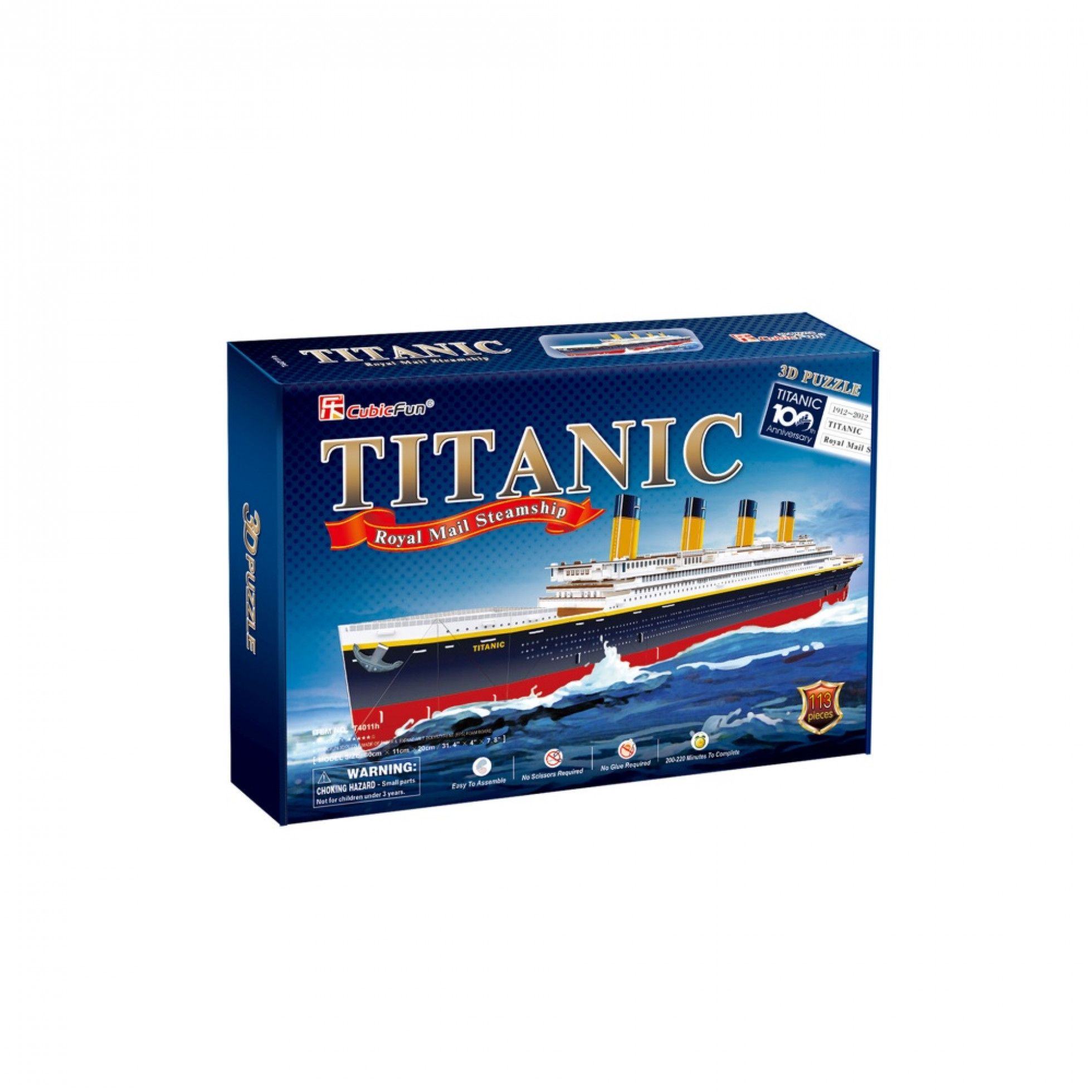 Puzzle 3D Nava mare Titanic 113 piese - CubicFun 1