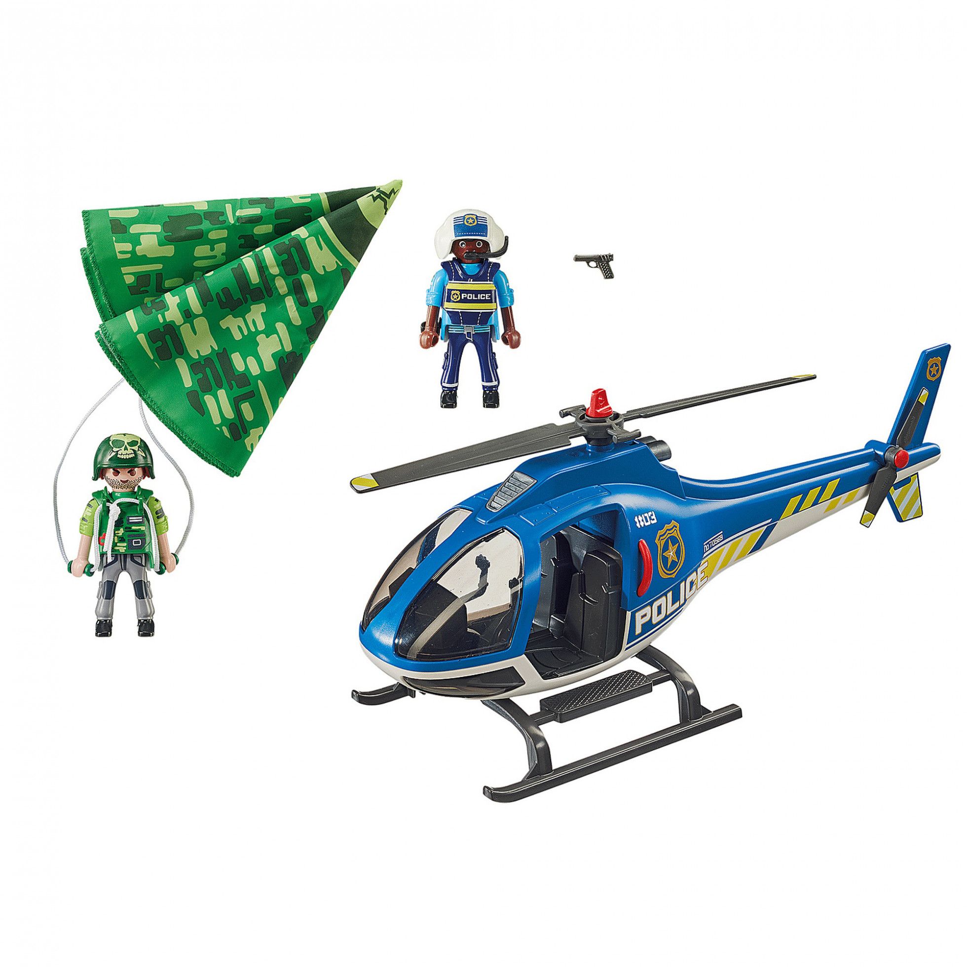 Elicopter de politie si parasutist - Playmobil 6