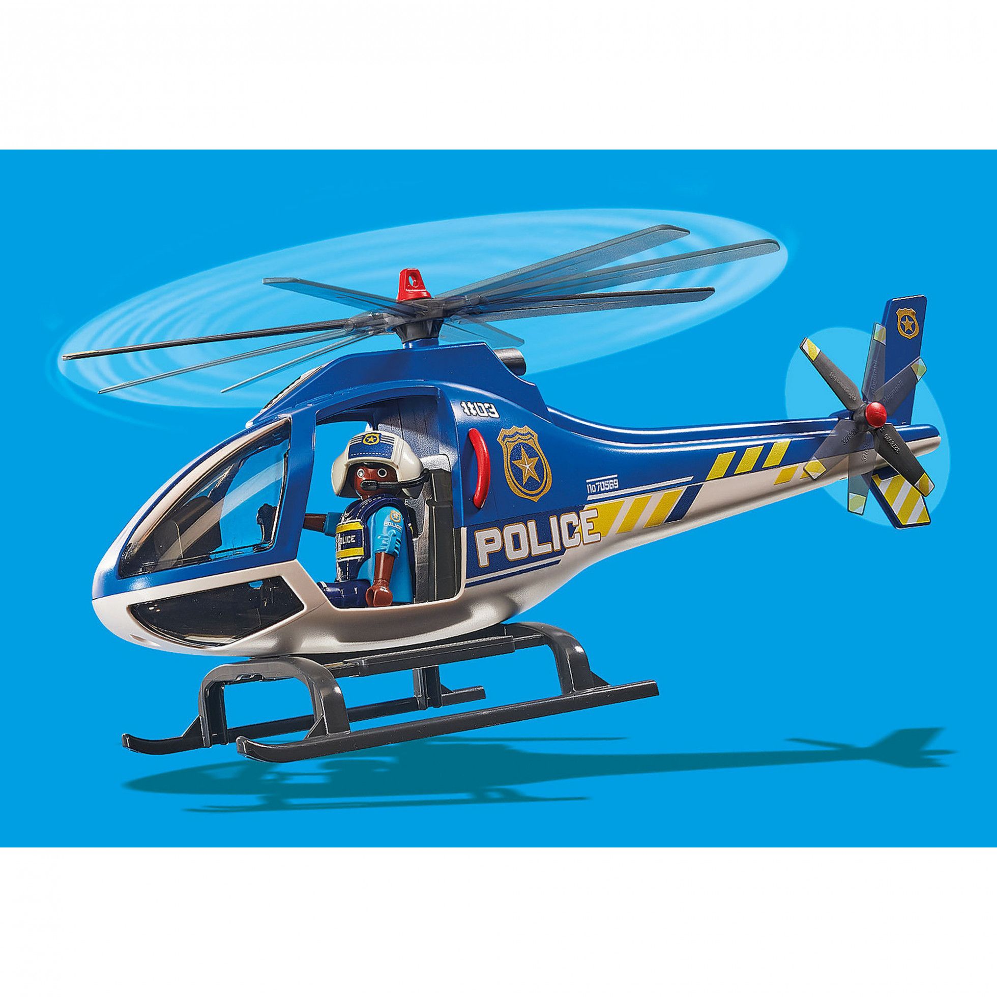 Elicopter de politie si parasutist - Playmobil 3