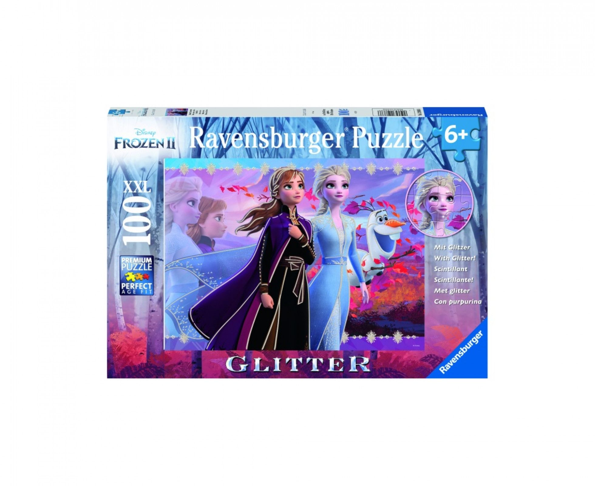 Puzzle Frozen II Elsa & Anna 100 piese Glitter - Ravensburger 1