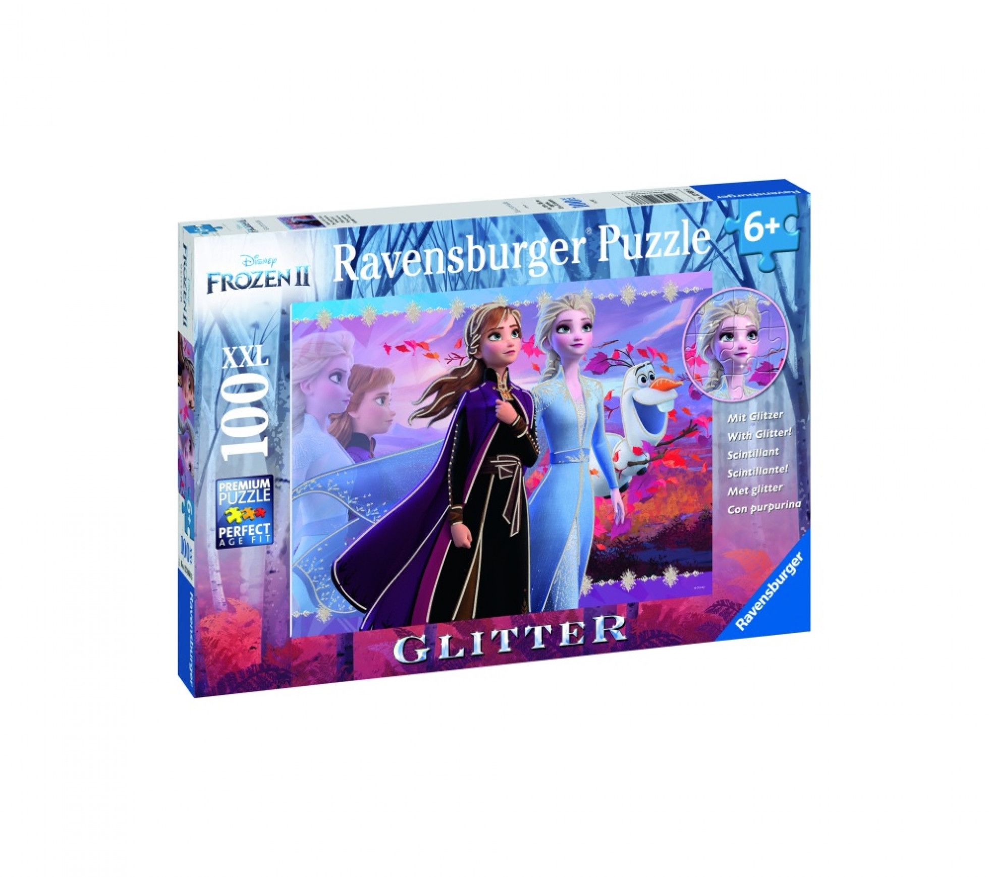 Puzzle Frozen II Elsa & Anna 100 piese Glitter - Ravensburger 3