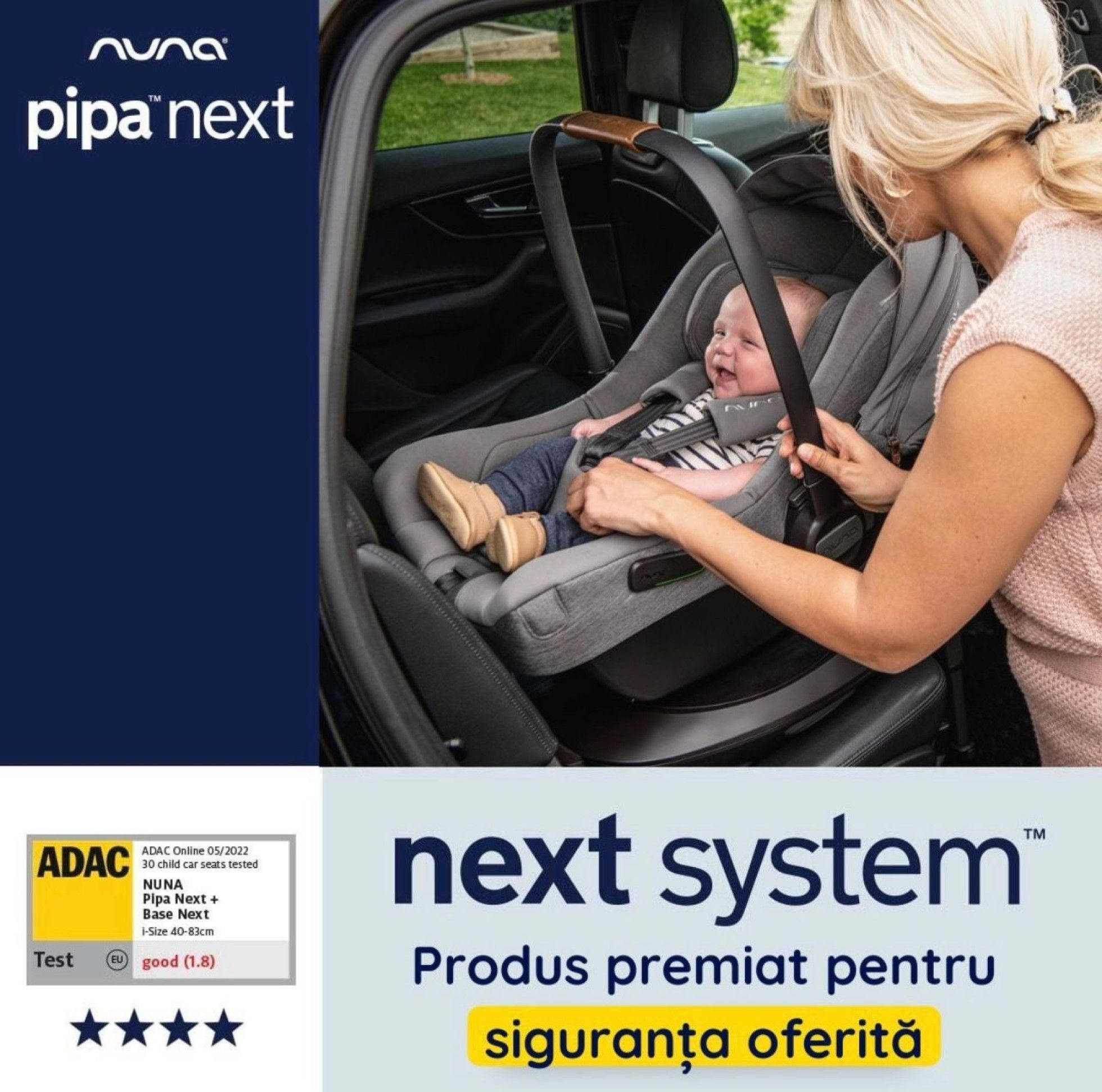 Scoica auto i-Size Pipa Next Granite - Nuna 16