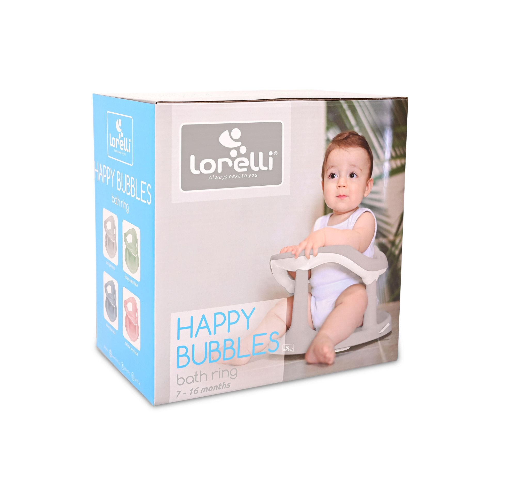 Scaunel de baie universal, Happy Bubbles, Cool Grey Bear - Lorelli 2