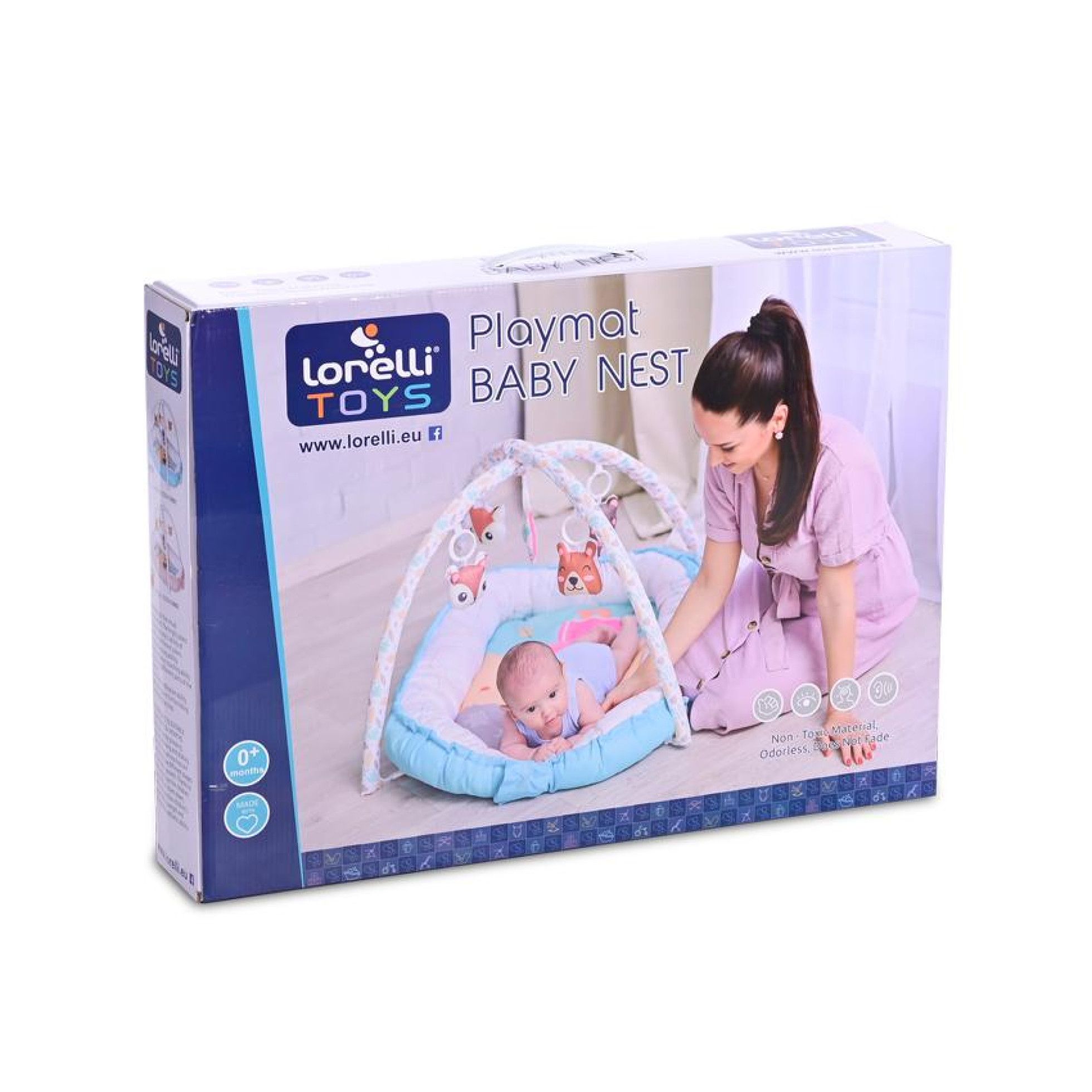 Saltea de activitate, Baby Nest, 97x66 cm, Blue - Lorelli 2