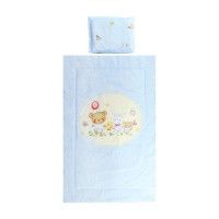 Set lenjerie pat 3 piese, bumbac ranforce, Cosy, Bear Party Blue - Lorelli